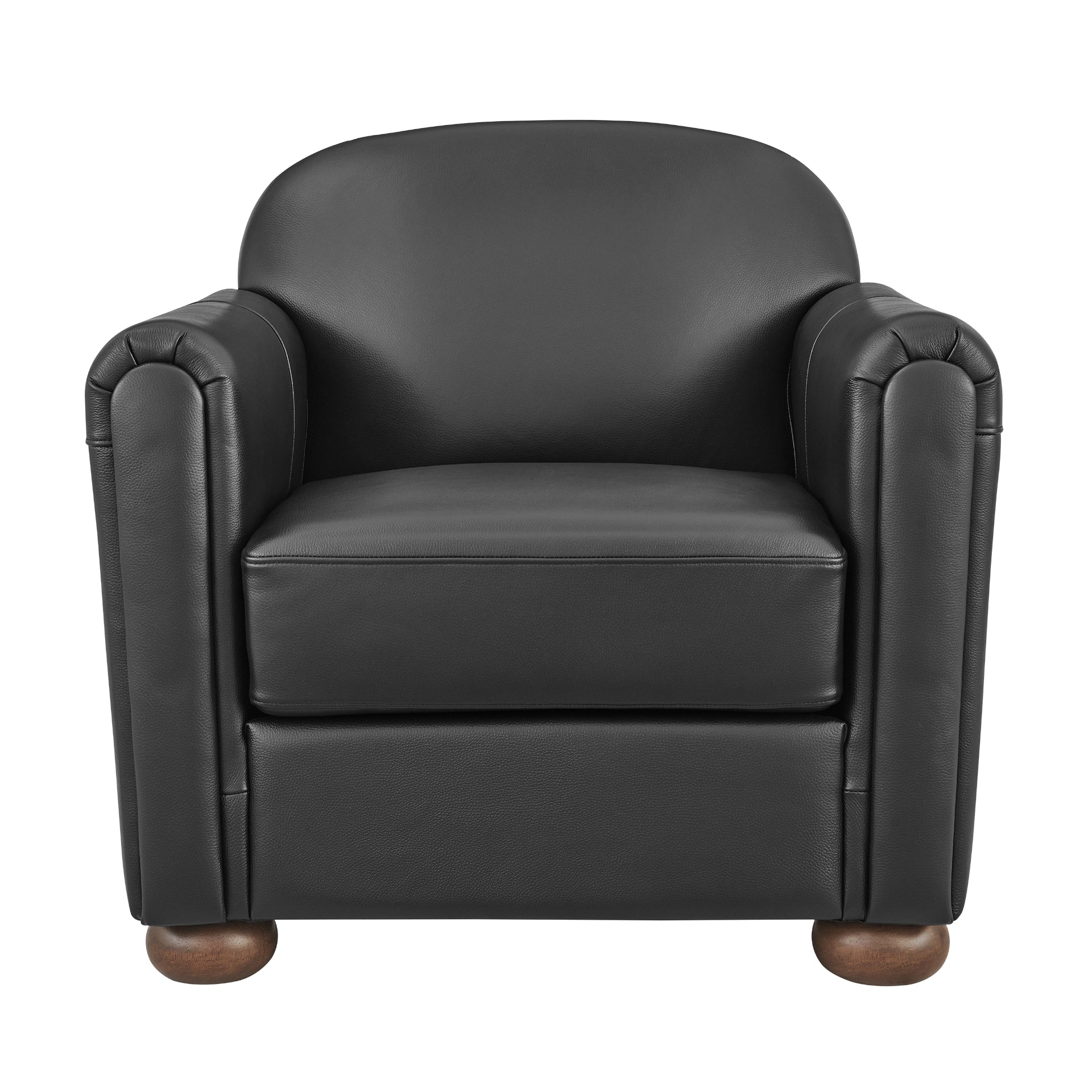 Grandora Top Grain Leather Accent Arm Chair - What A Room