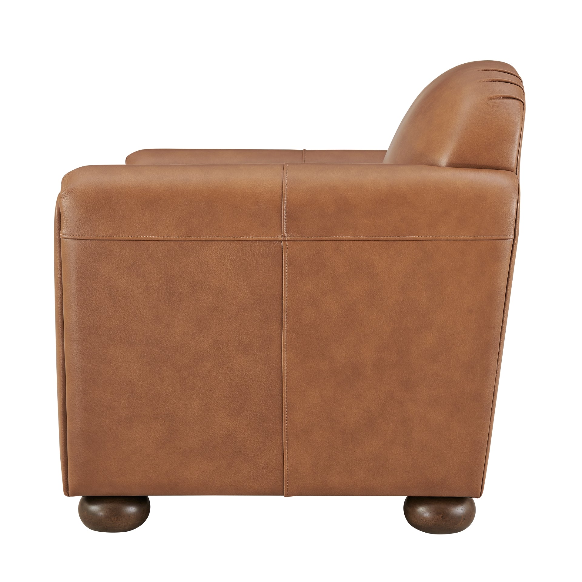 Grandora Top Grain Leather Accent Arm Chair - What A Room