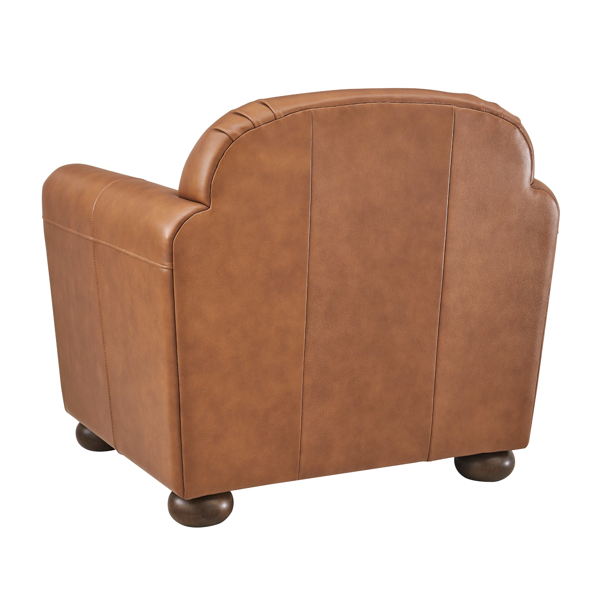 Grandora Top Grain Leather Accent Arm Chair - What A Room