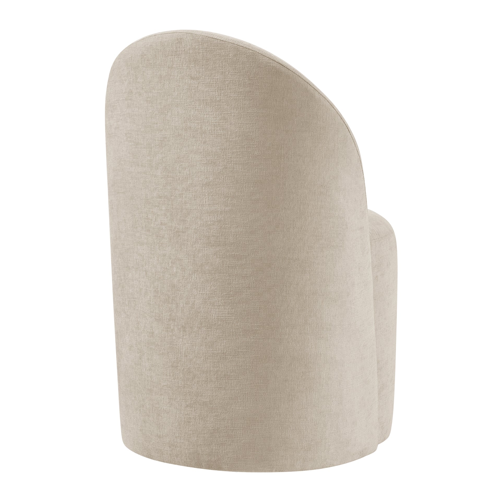 Cabrina Chenille Dining Side Chair w/ Casters - What A Room