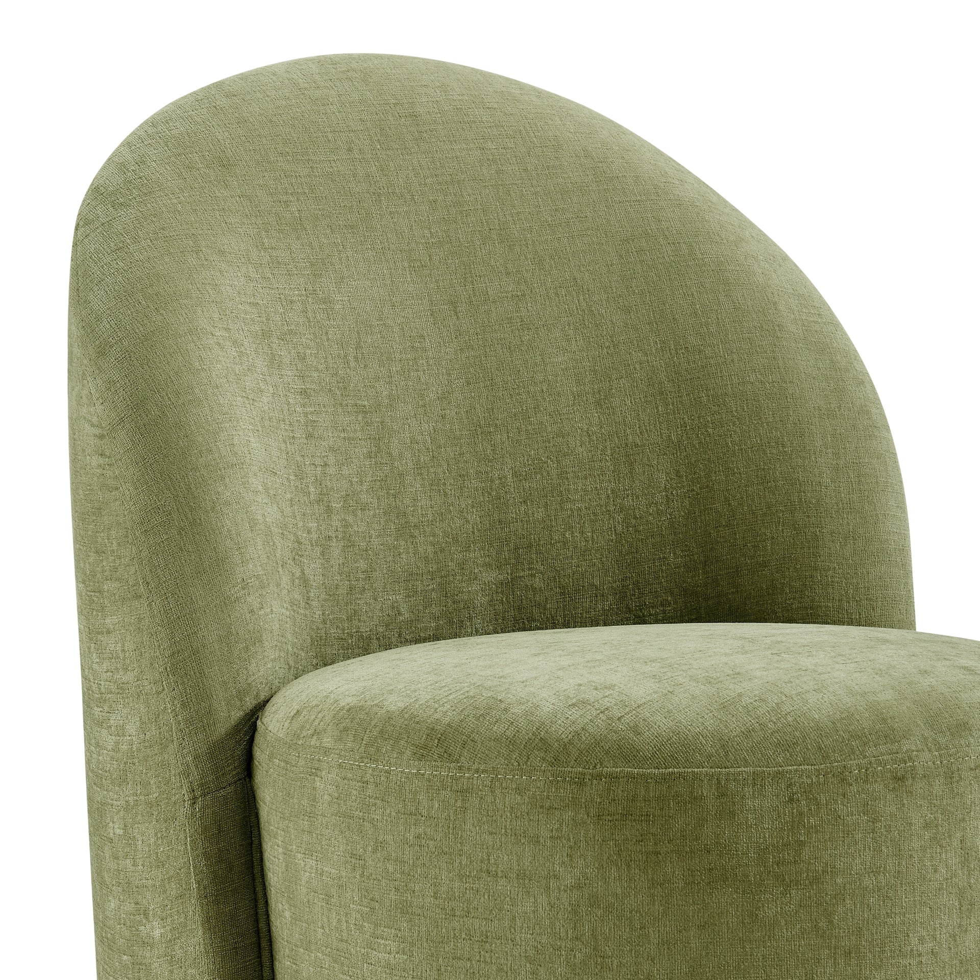 Cabrina Chenille Dining Side Chair w/ Casters - What A Room