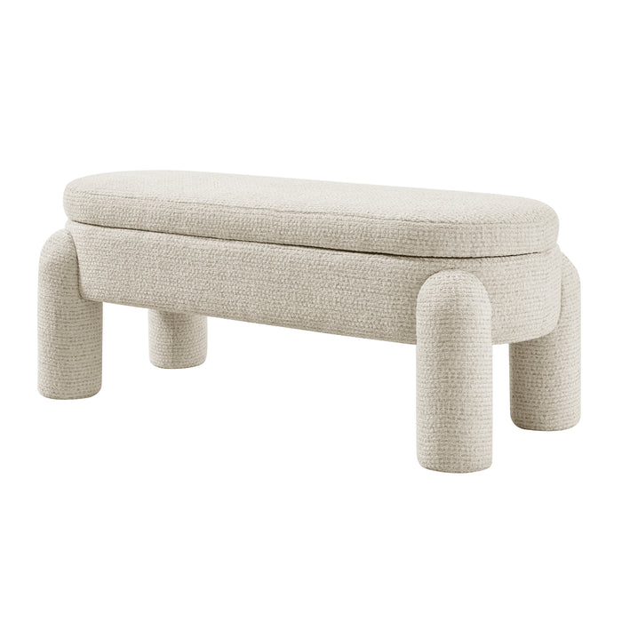Bowden Chenille Storage Bench - What A Room
