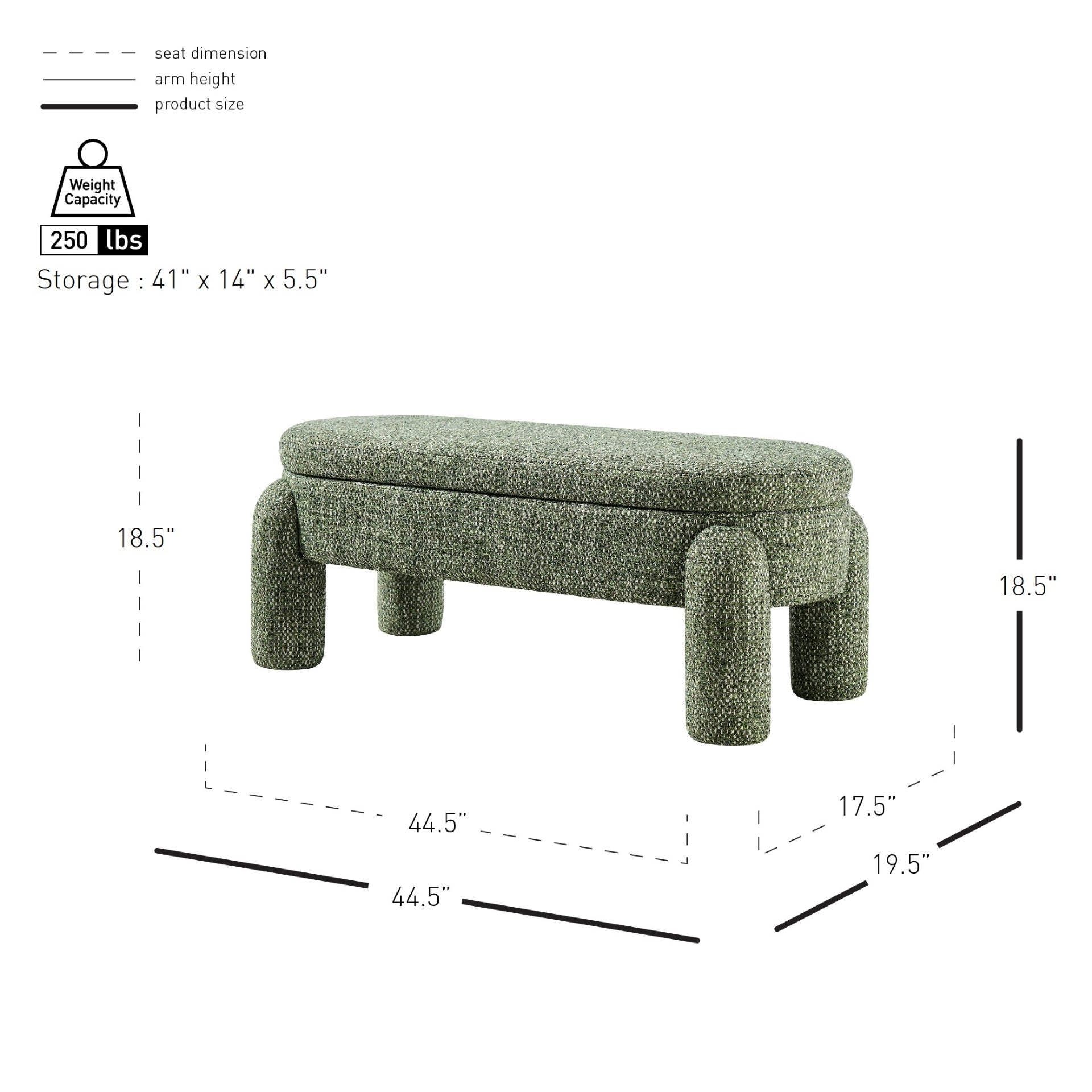 Bowden Chenille Storage Bench - What A Room