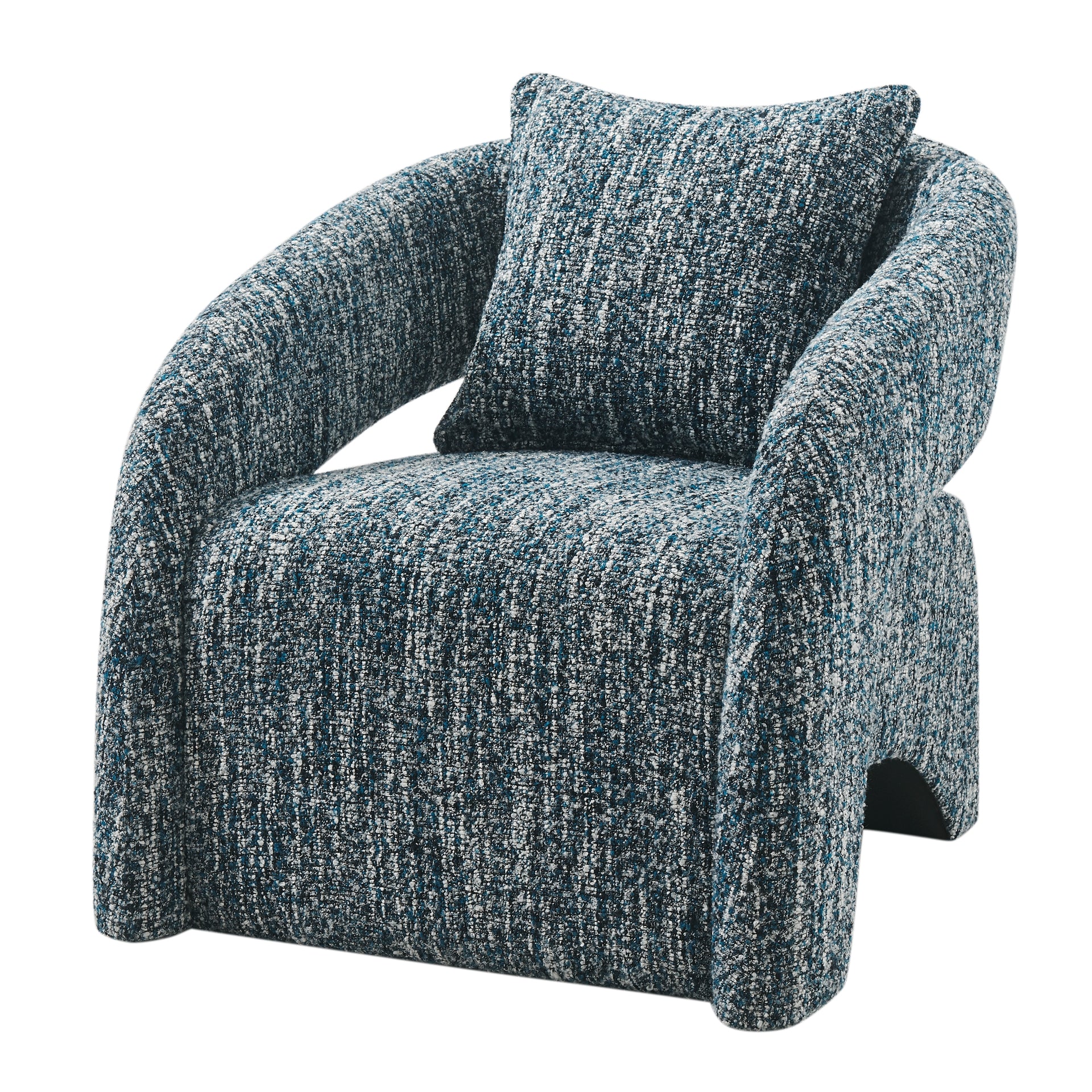 Lunessa Boucle Accent Arm Chair - What A Room