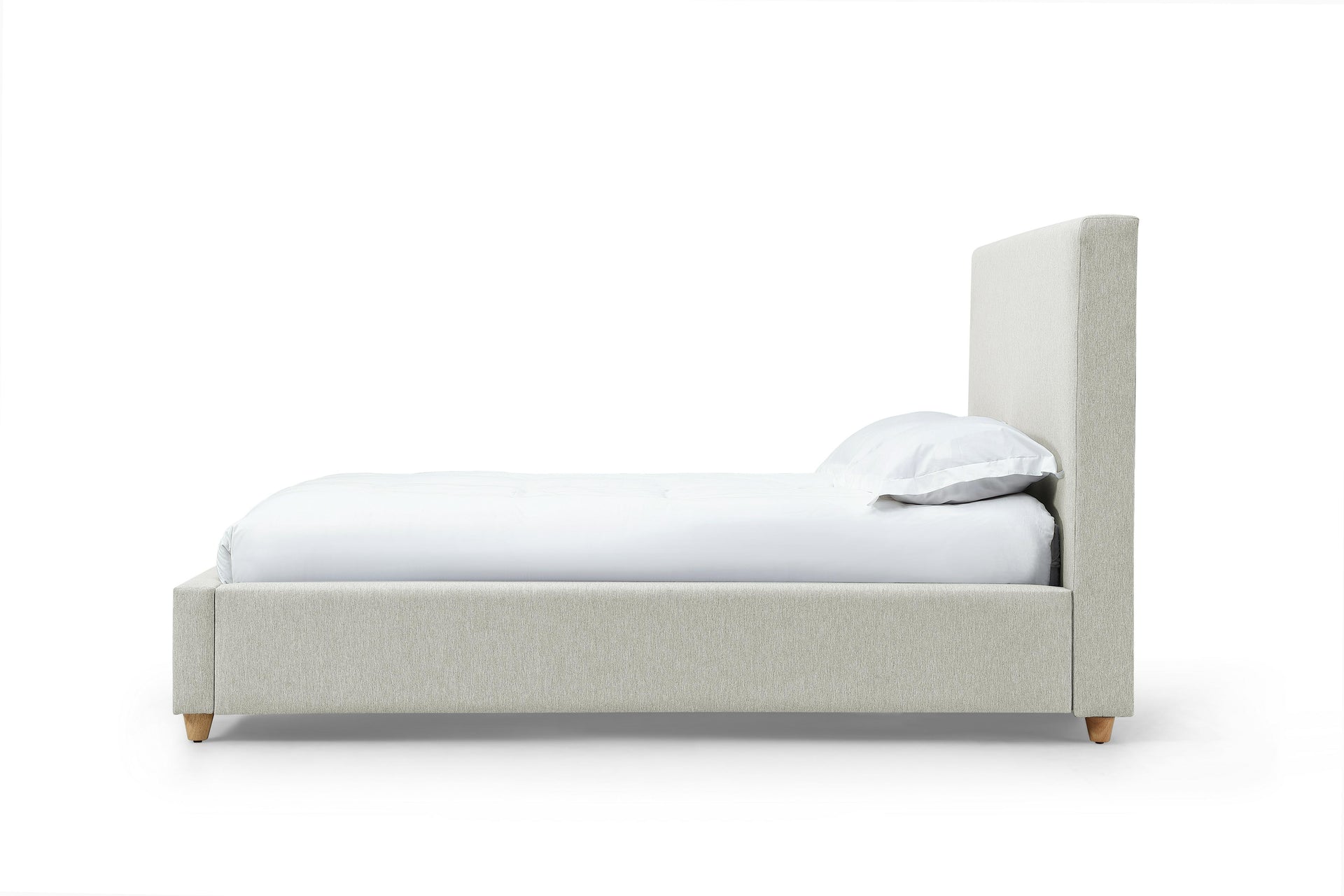 Olivia Upholstered Platform Bed in Ivory - What A Room