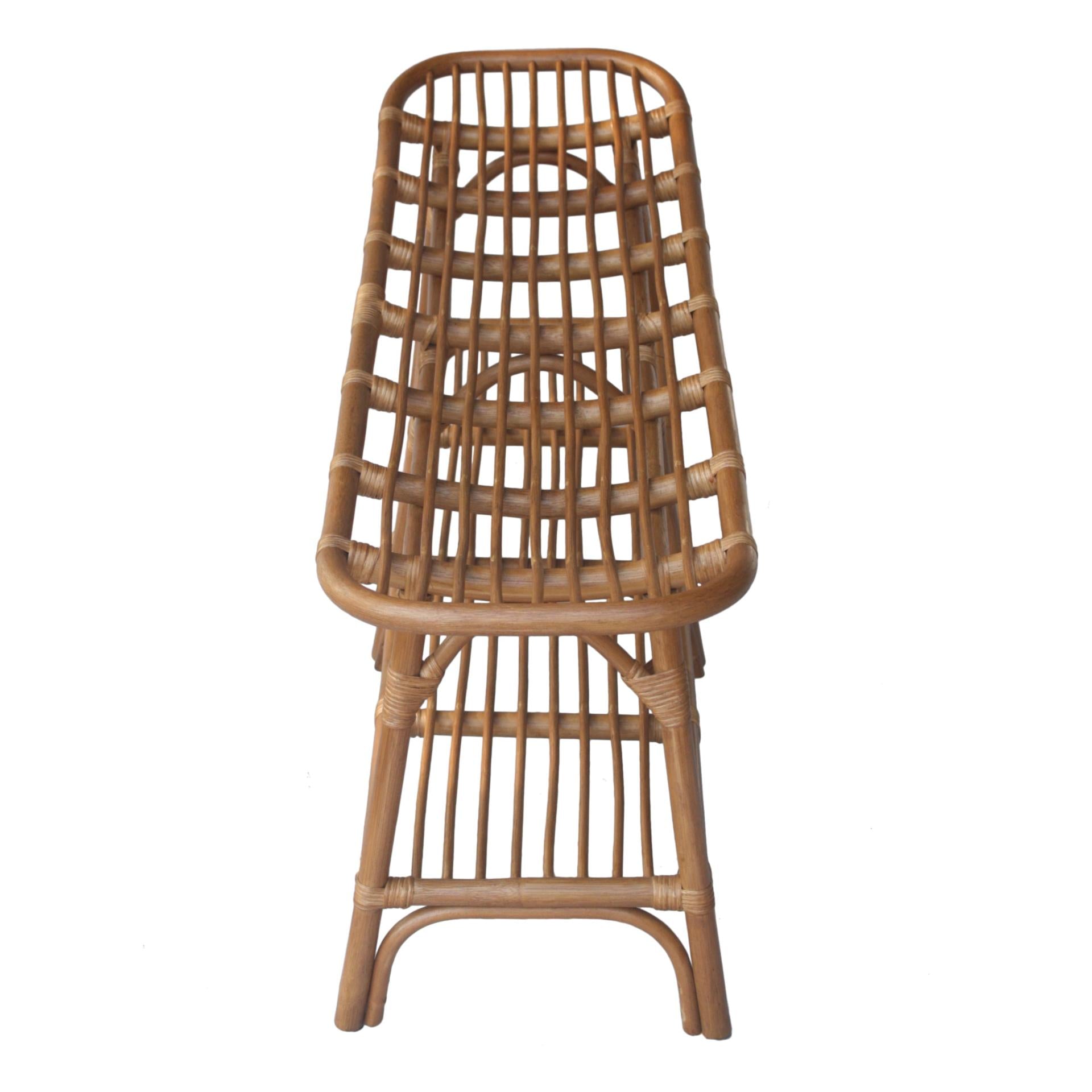 Damara Rattan Bench w/ Shelf - What A Room