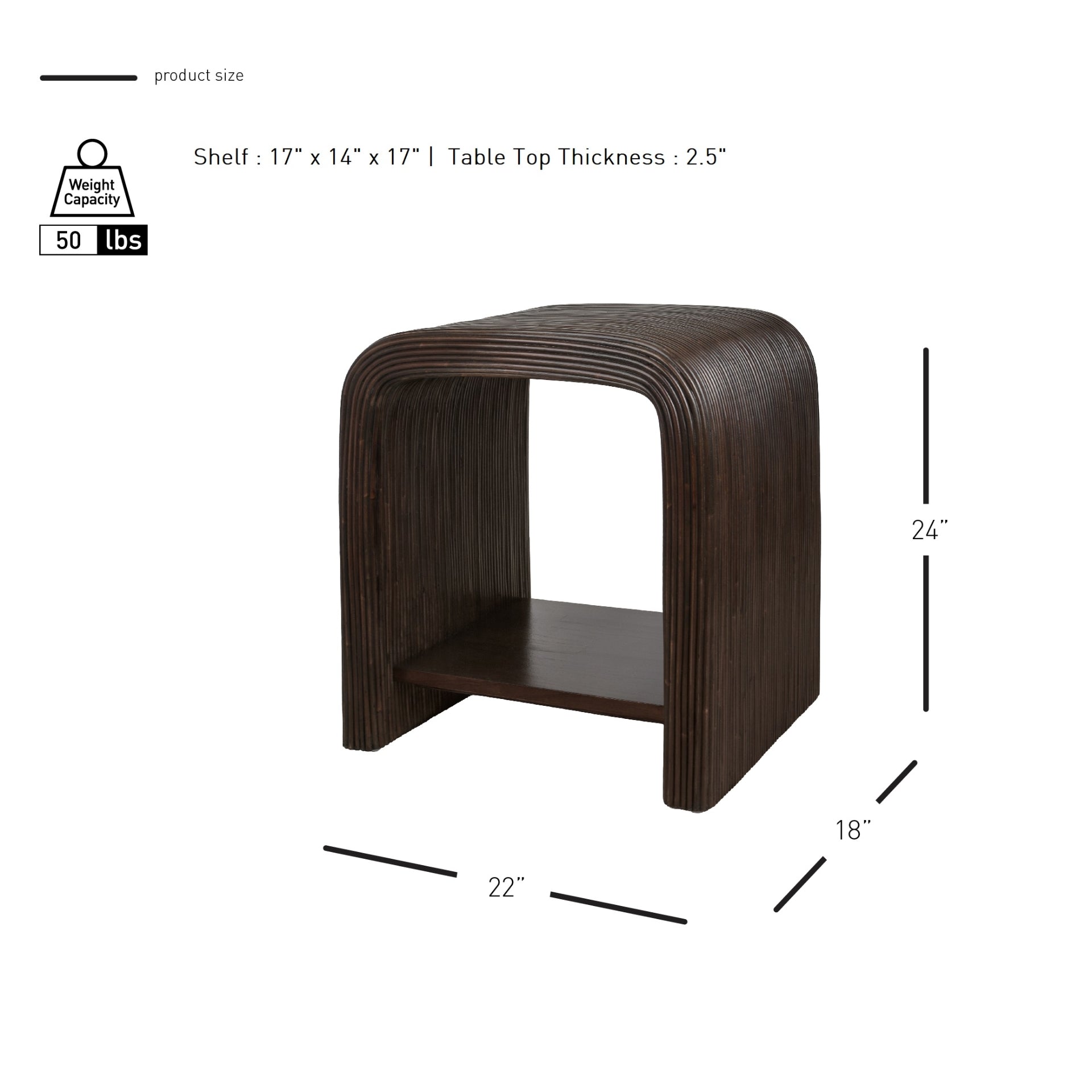 Kyran Rattan Side/End Table - What A Room