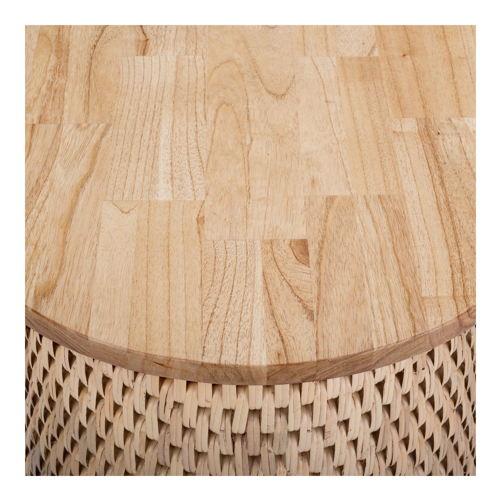 Kamari Rattan Side/End Table w/ Wood Top - What A Room