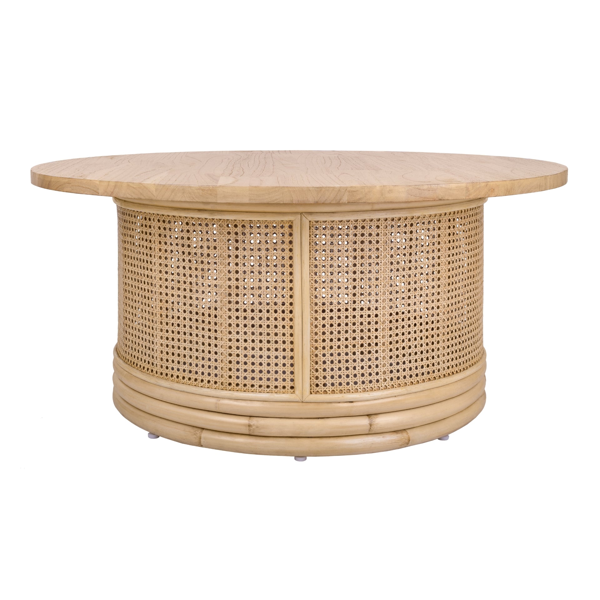 Brisa Rattan Coffee Table w/ Wood Top - What A Room