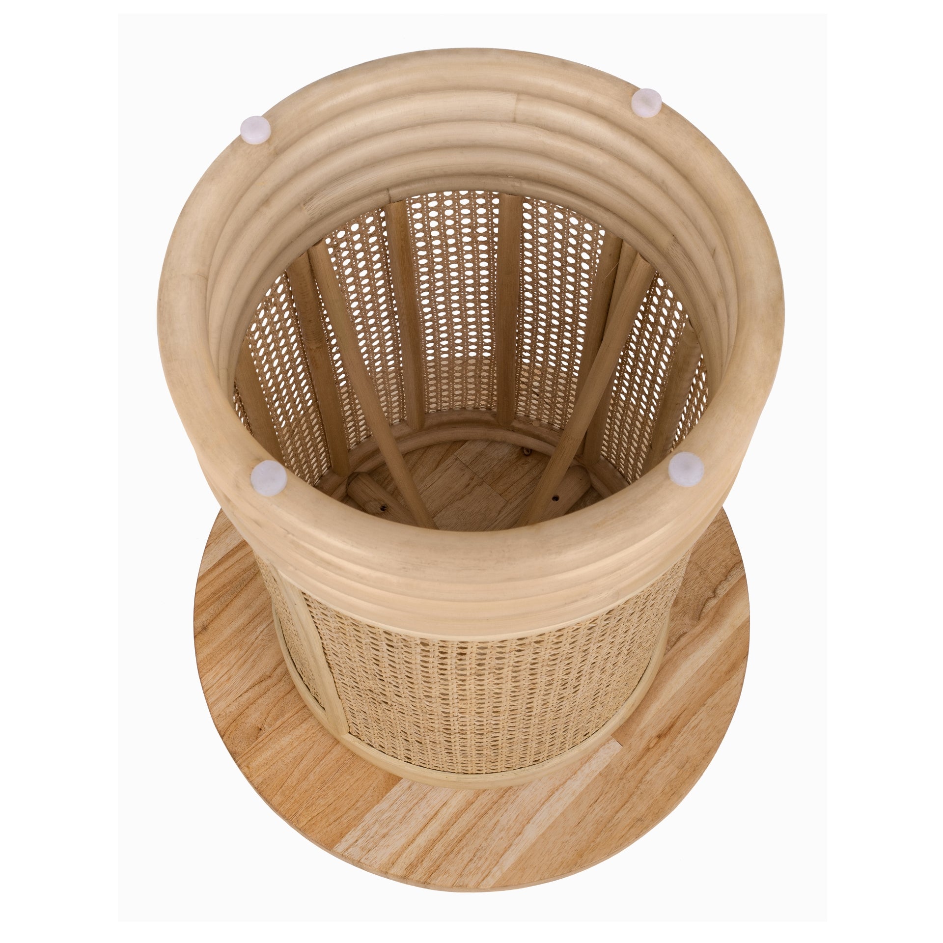 Brisa Rattan Side/End Table w/ Wood Top - What A Room