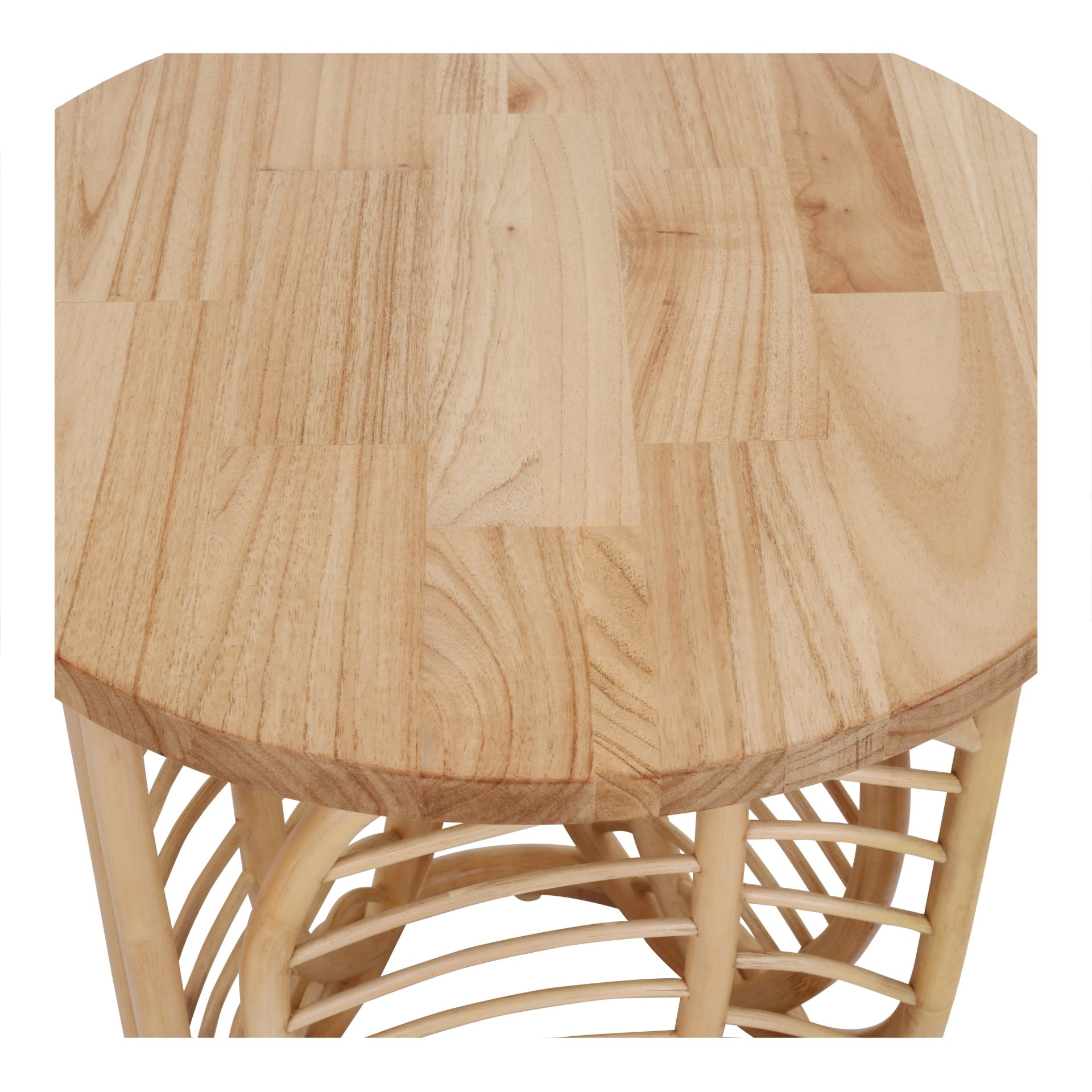Ayra Rattan Side/End Table w/ Wood Top - What A Room