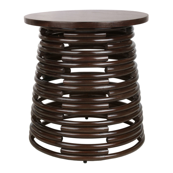 Zeke Rattan Side/End Table w/ Wood Top - What A Room