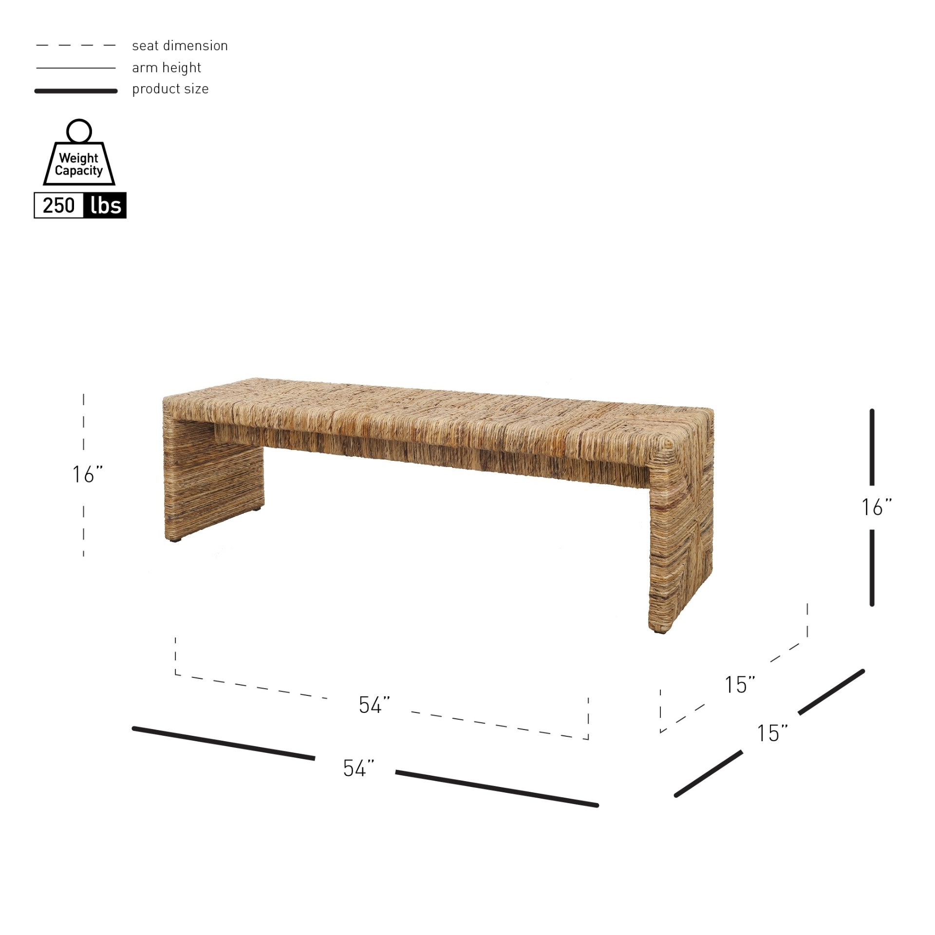 Kanza Abaca Bench - What A Room