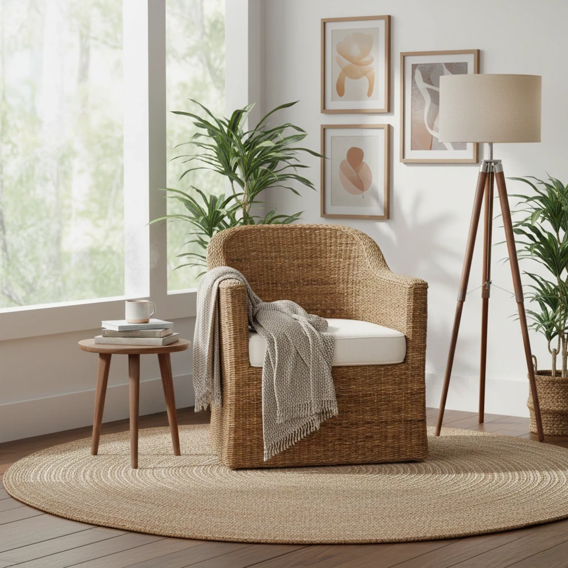 Earwyn Abaca Accent Arm Chair - What A Room