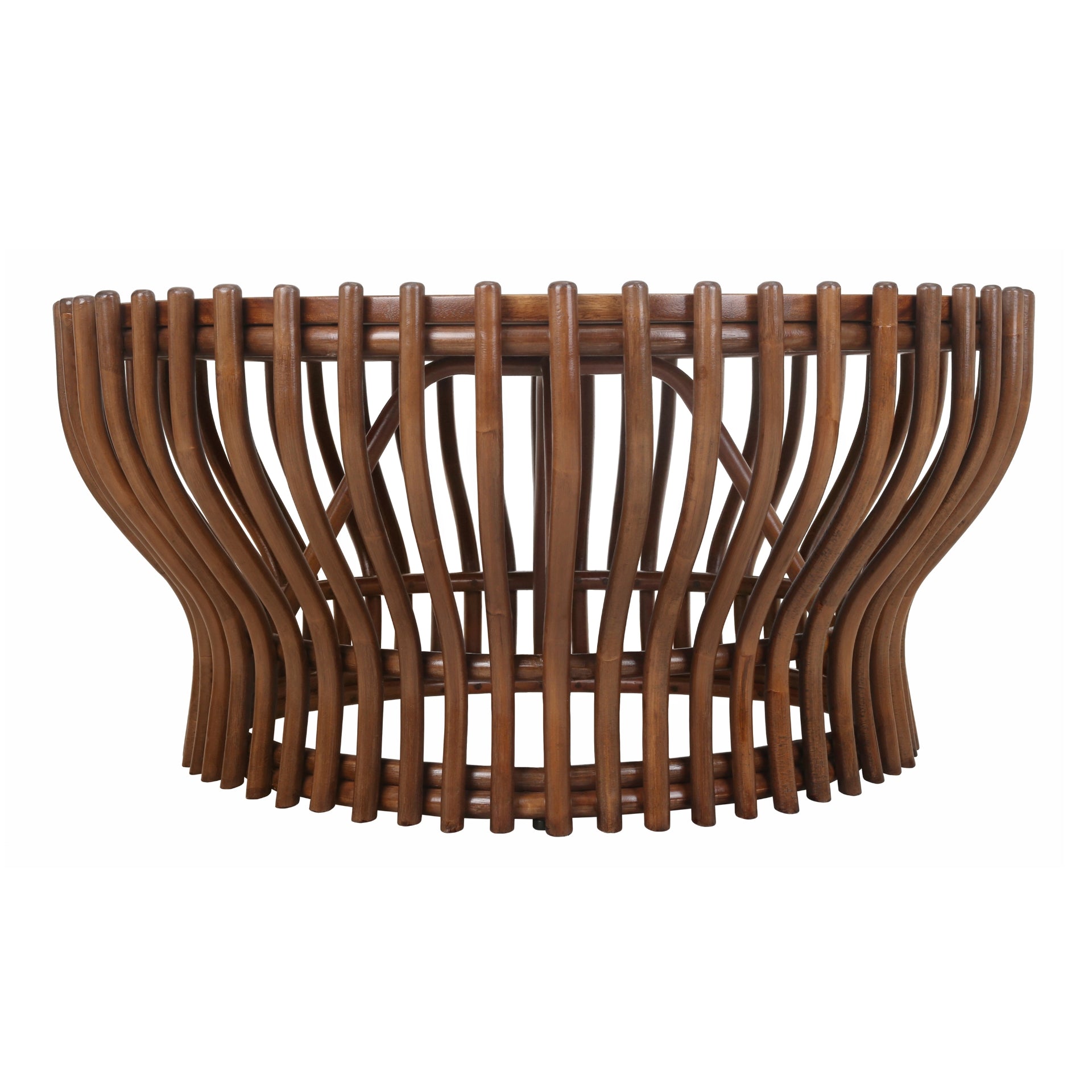Sona Rattan Coffee Table w/ Wood Top - What A Room