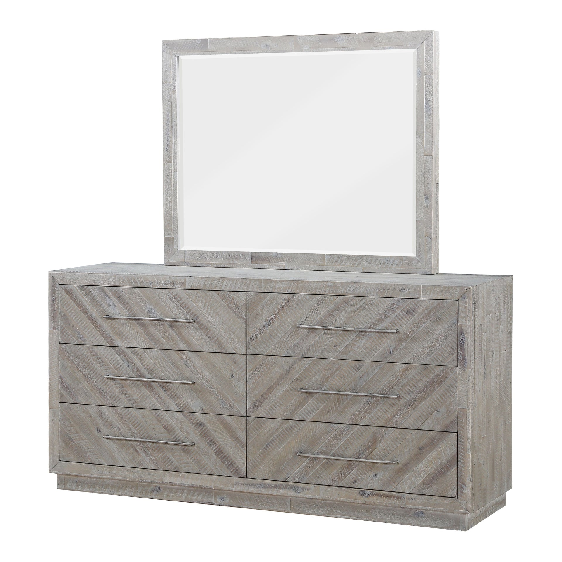 Alexandra Solid Wood Six Drawer Dresser in Rustic Latte - What A Room
