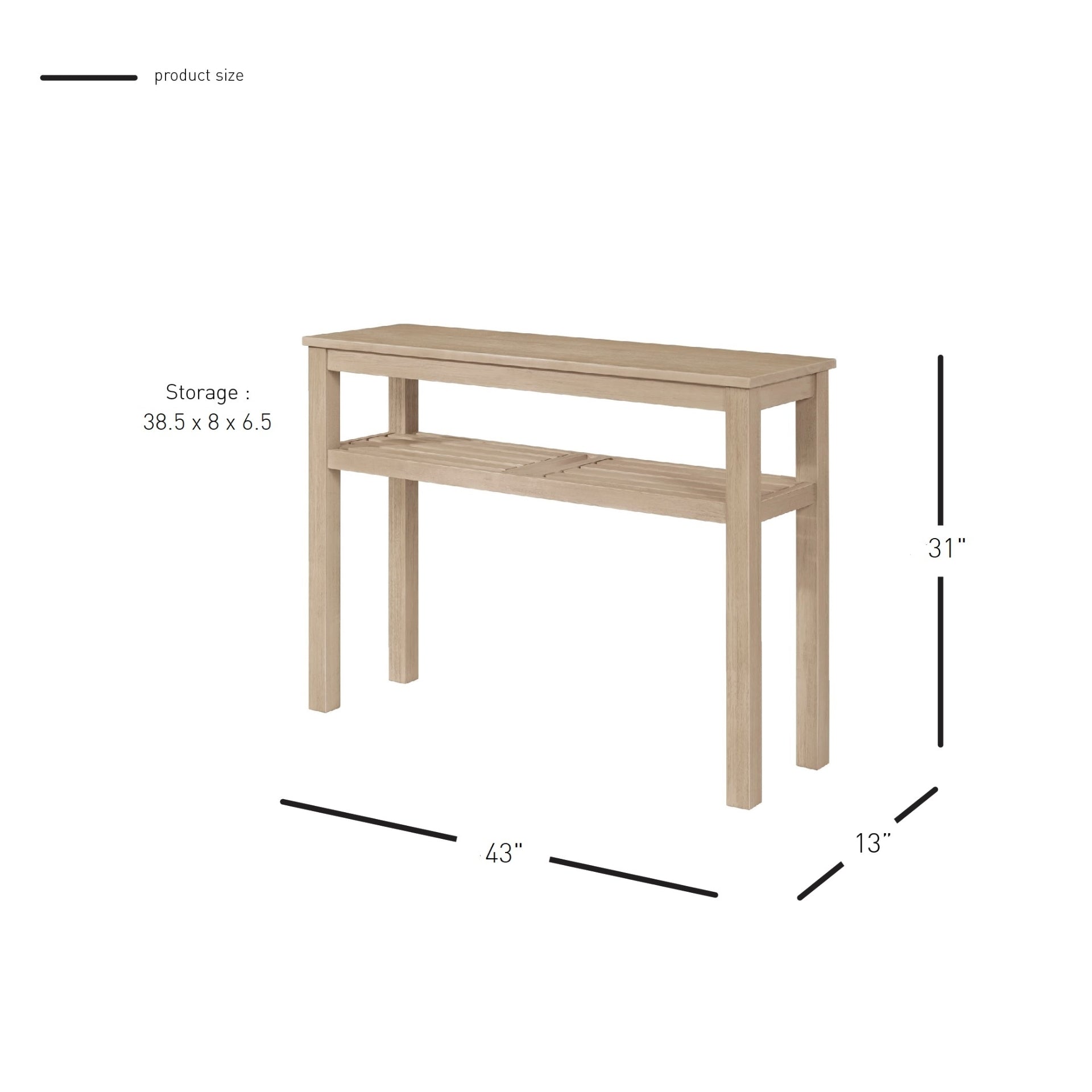 Tiburon Console Table w/ Shelf - What A Room