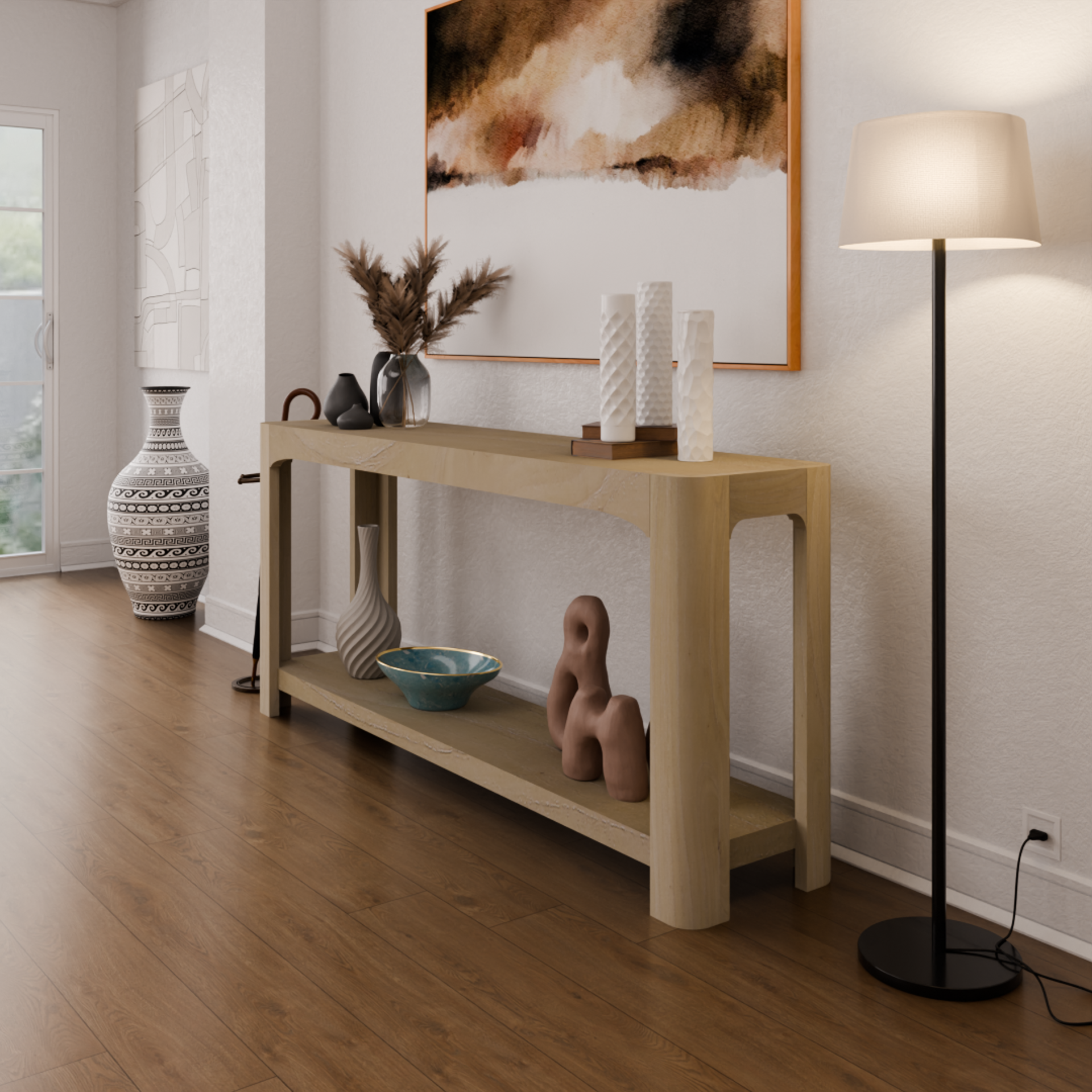 Trevin  66" Console Table w/ Shelf - What A Room