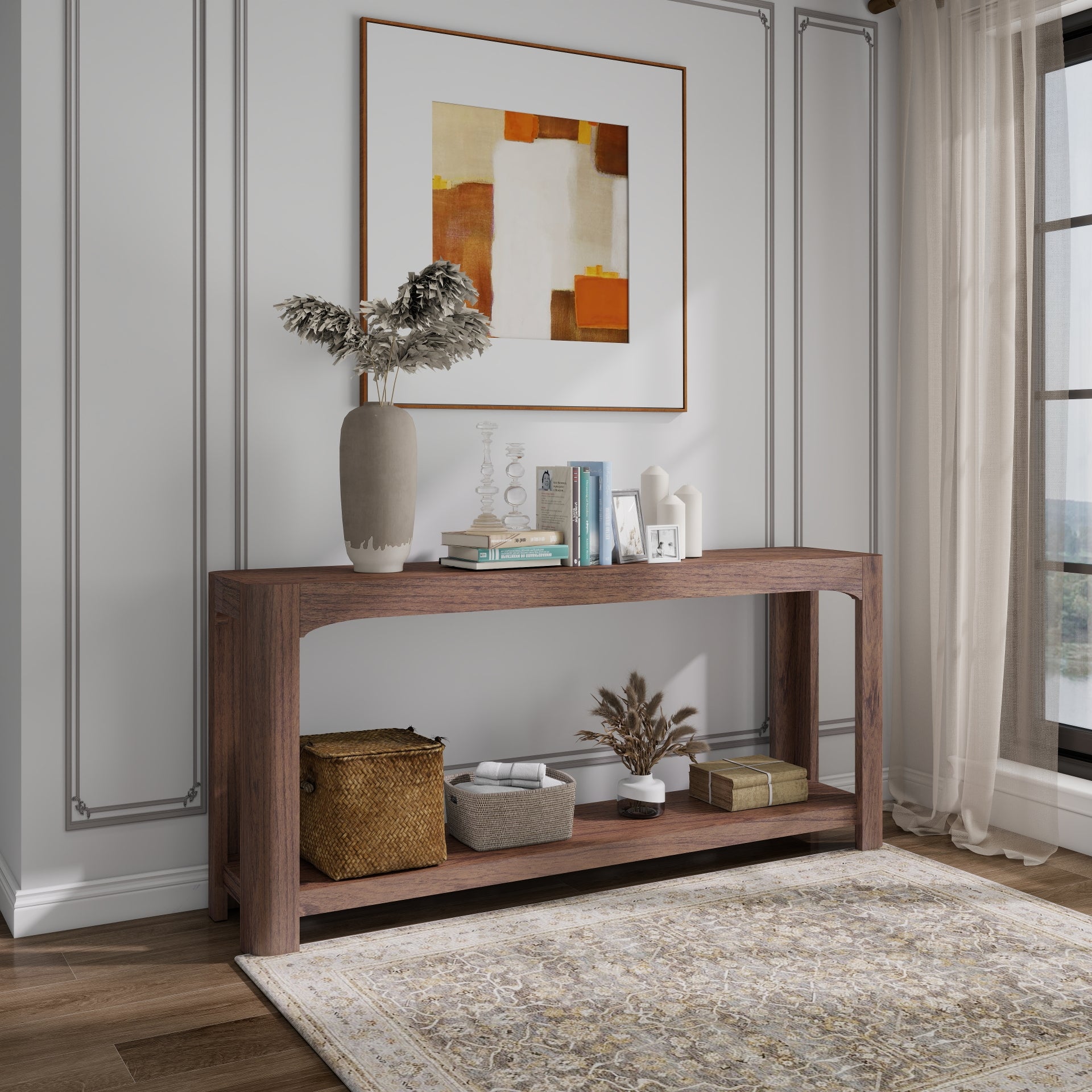 Trevin  66" Console Table w/ Shelf - What A Room