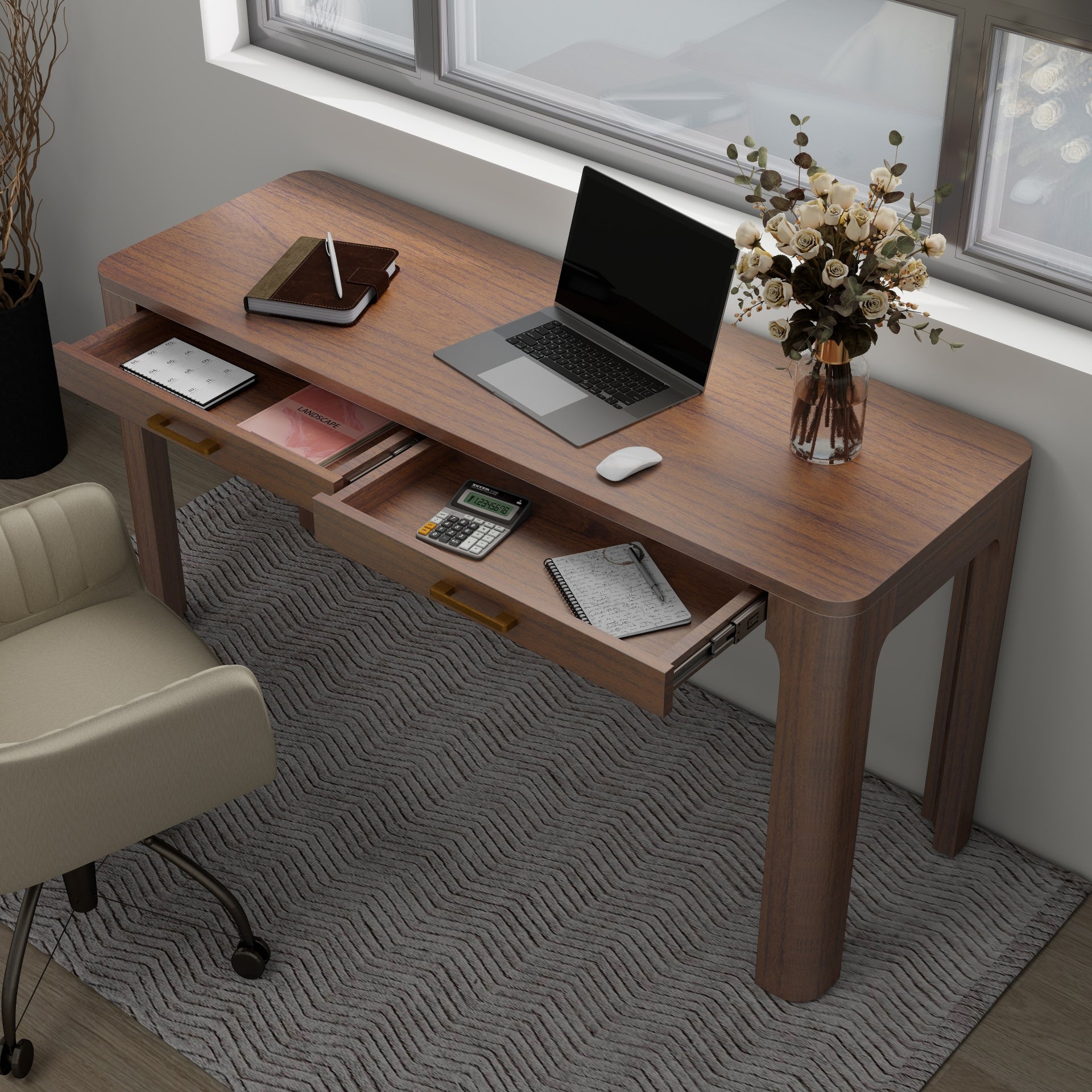 Trevin Desk 2 Drawers - What A Room