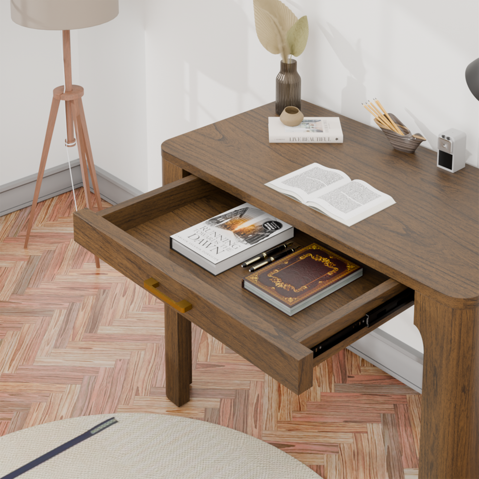 Trevin Small Desk 1 Drawer - What A Room