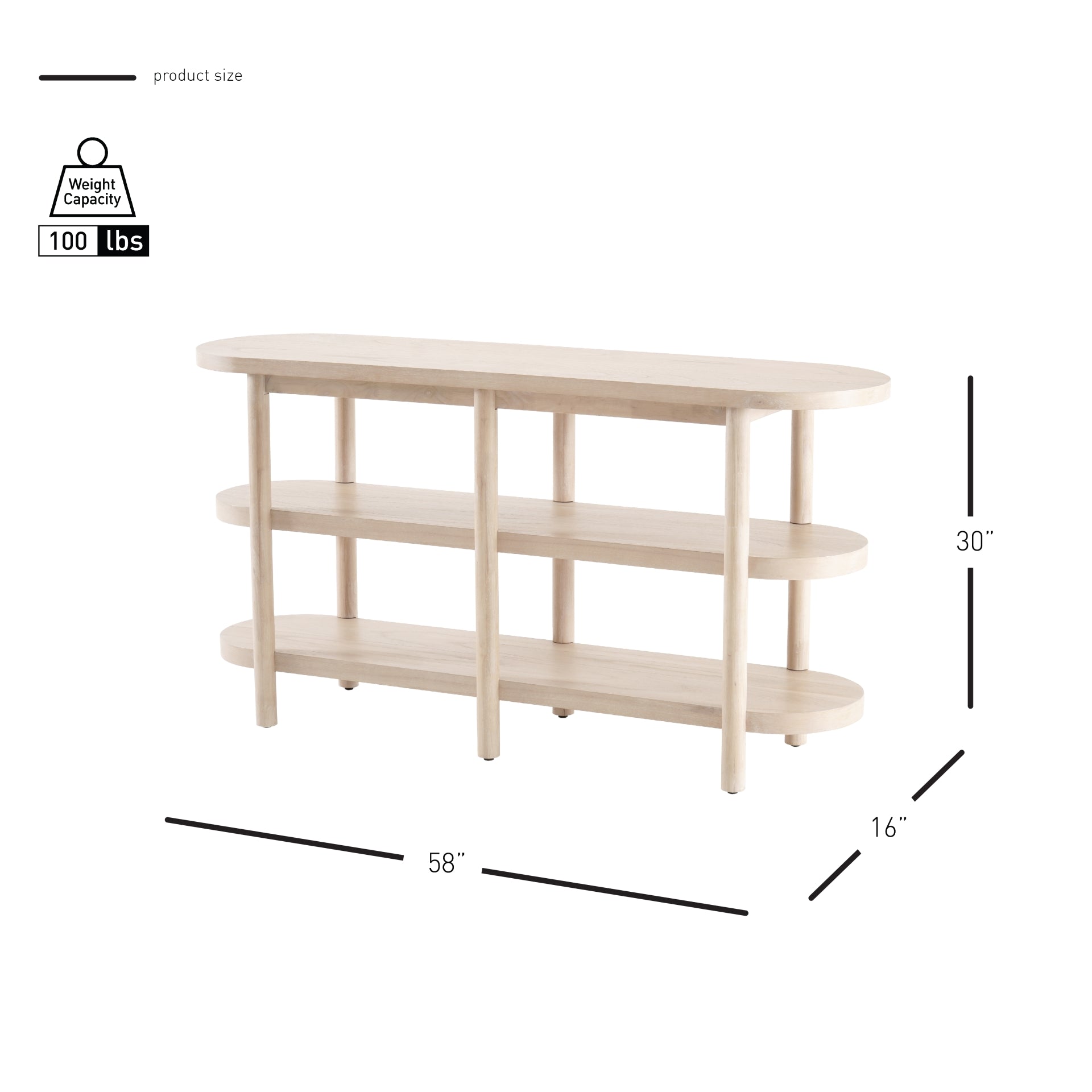 Lester Console Table w/ Shelves - What A Room