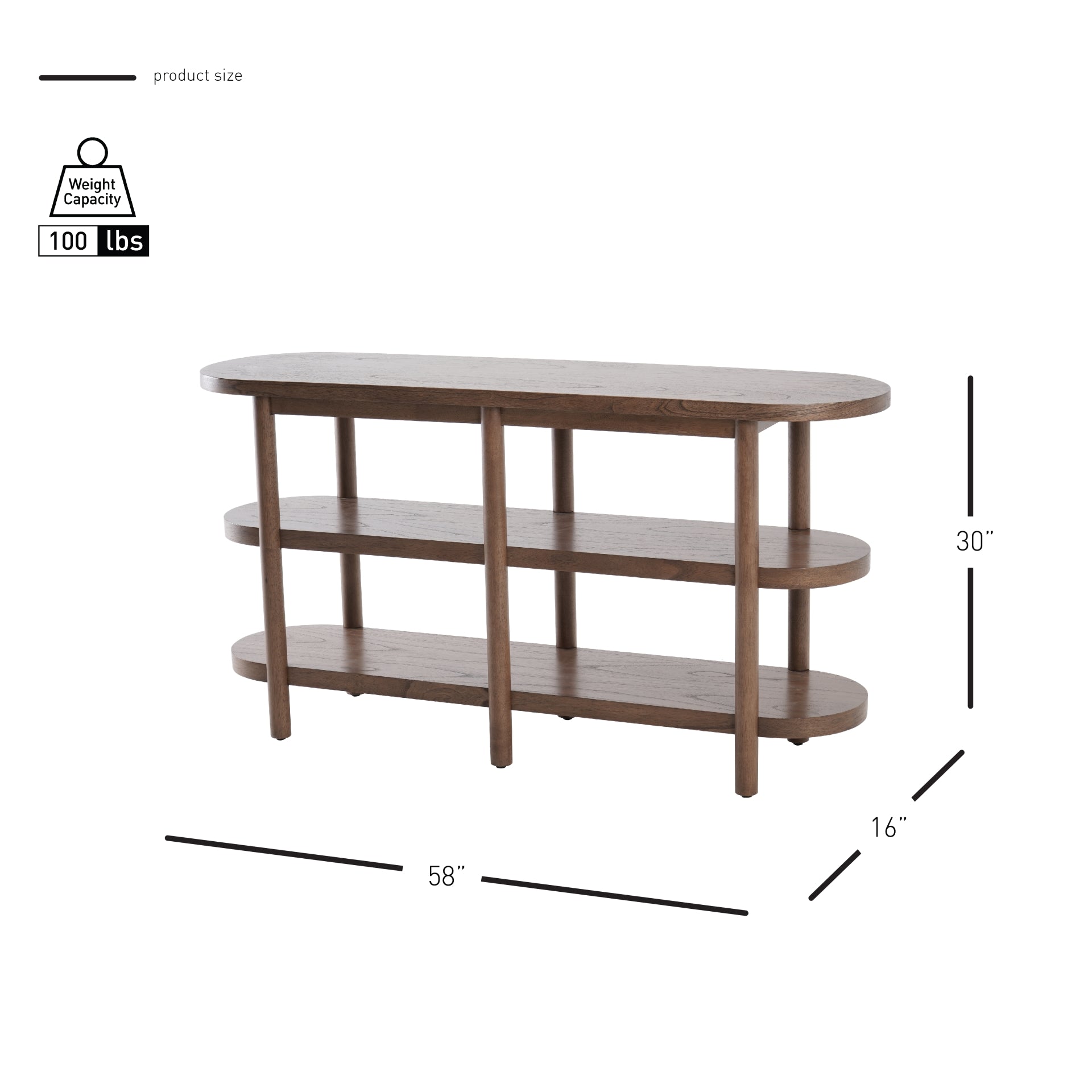 Lester Console Table w/ Shelves - What A Room