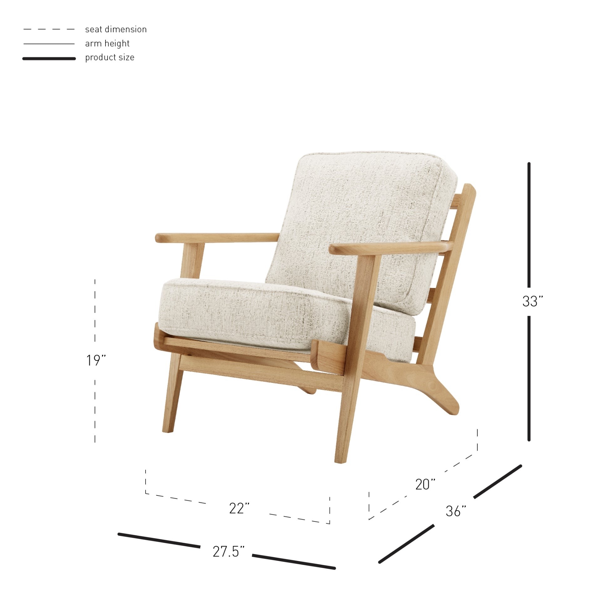 Albert Fabric Accent Arm Chair - What A Room