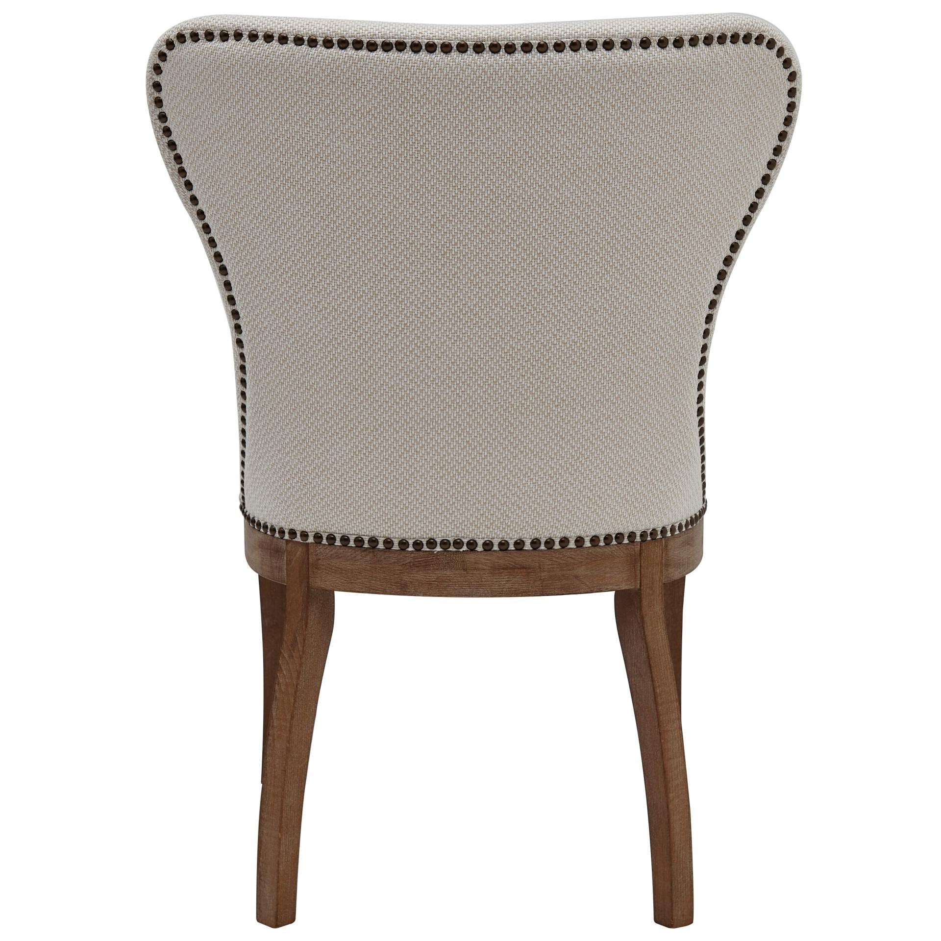 Dorsey Fabric Dining Side Chair Drift Wood Legs (Set of 2) - What A Room