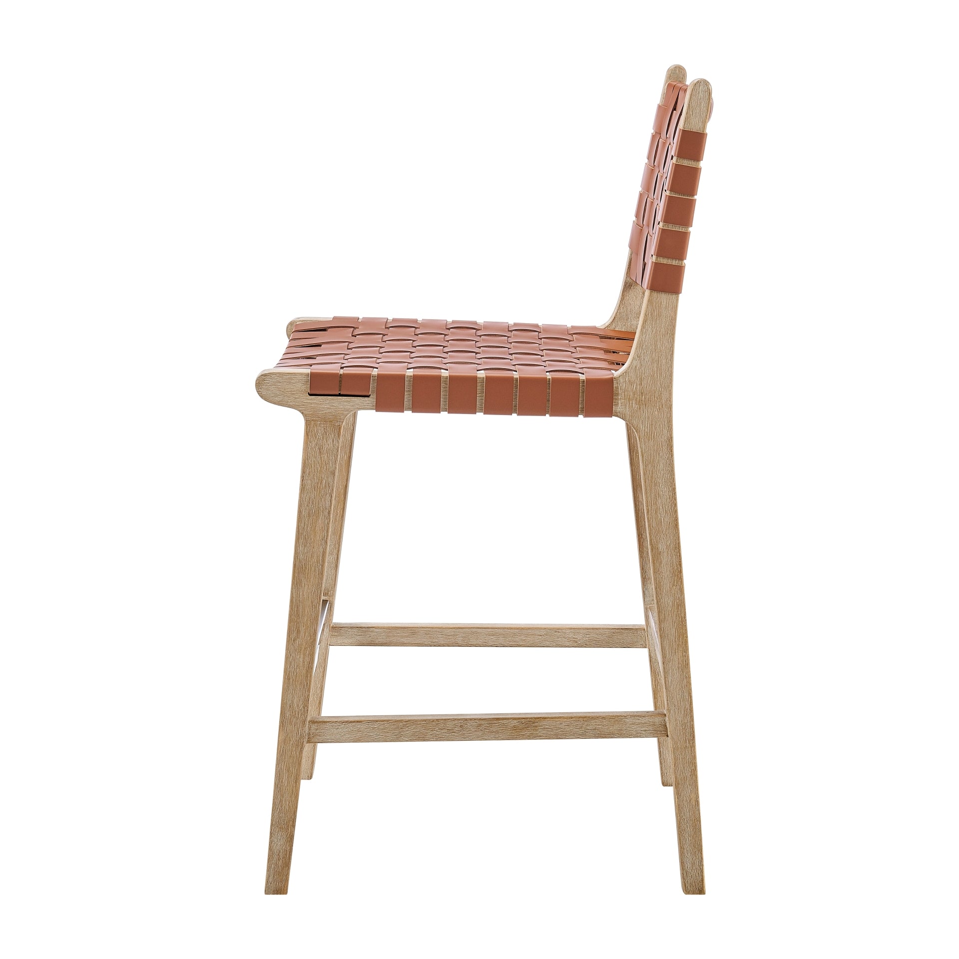 Marco Faux Leather Counter Stool Drift Wood Frame - What A Room