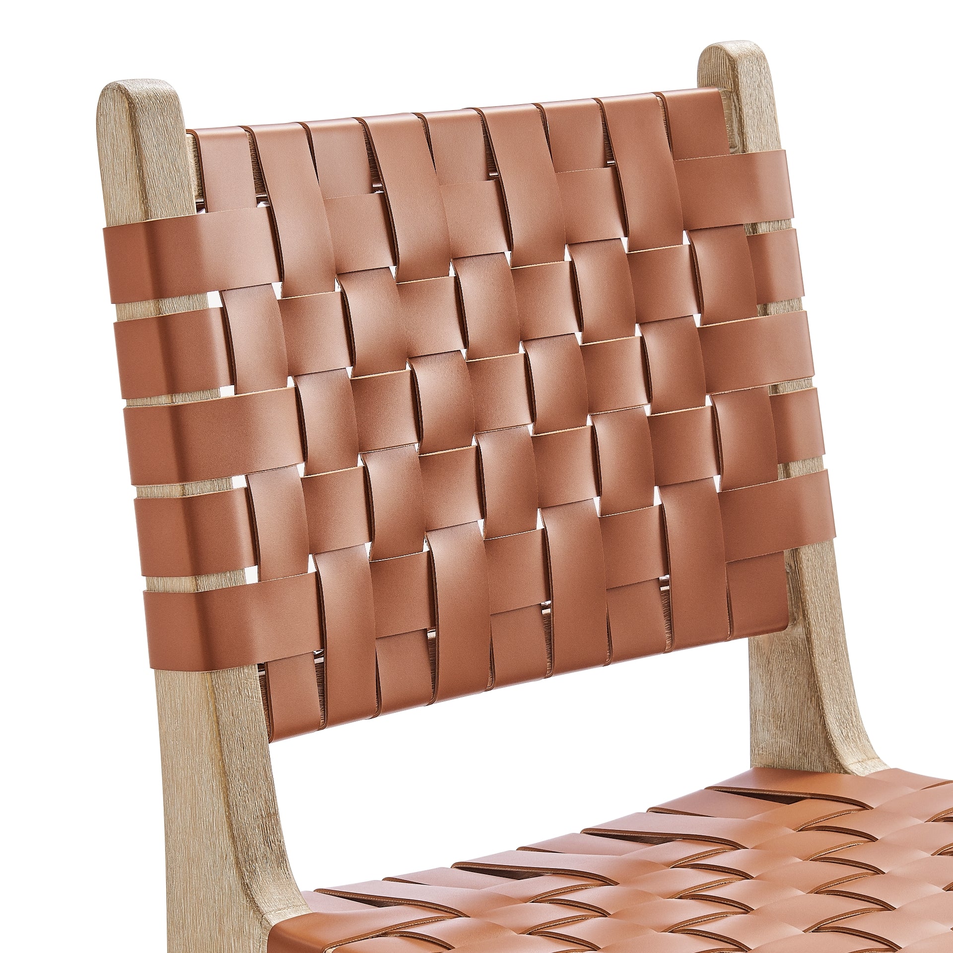 Marco Faux Leather Counter Stool Drift Wood Frame - What A Room