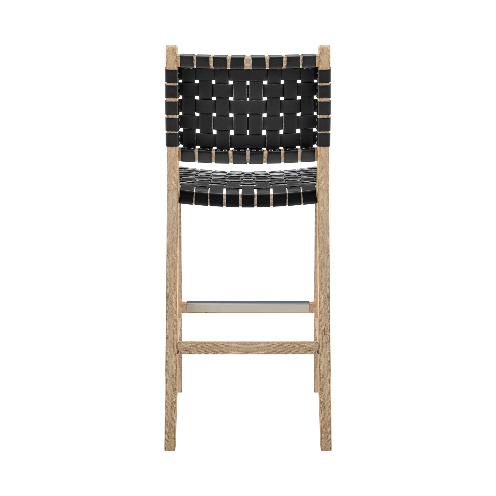 Marco Faux Leather Counter Stool Drift Wood Frame - What A Room
