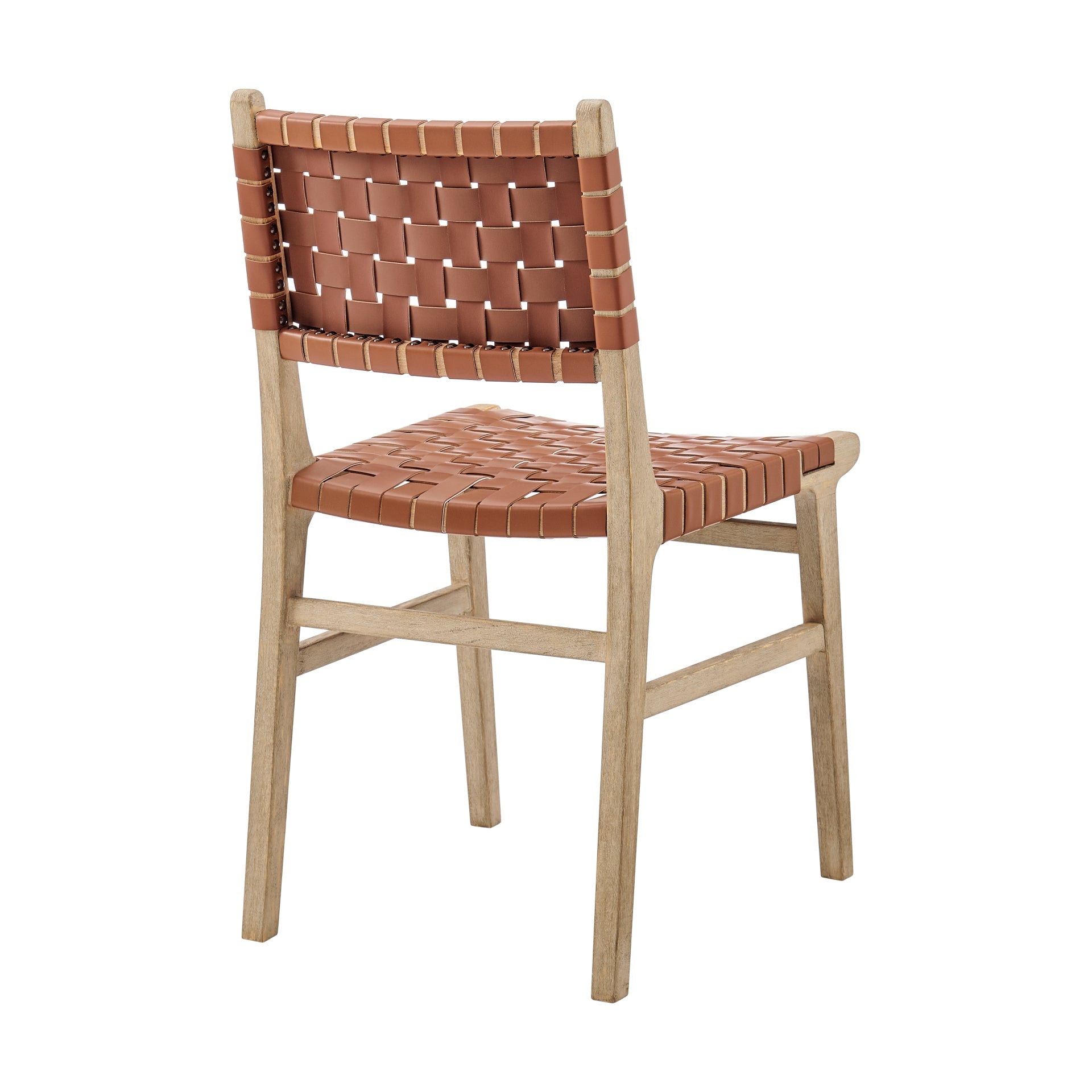 Marco Faux Leather Dining Side Chair Drift Wood Frame (Set of 2) - What A Room