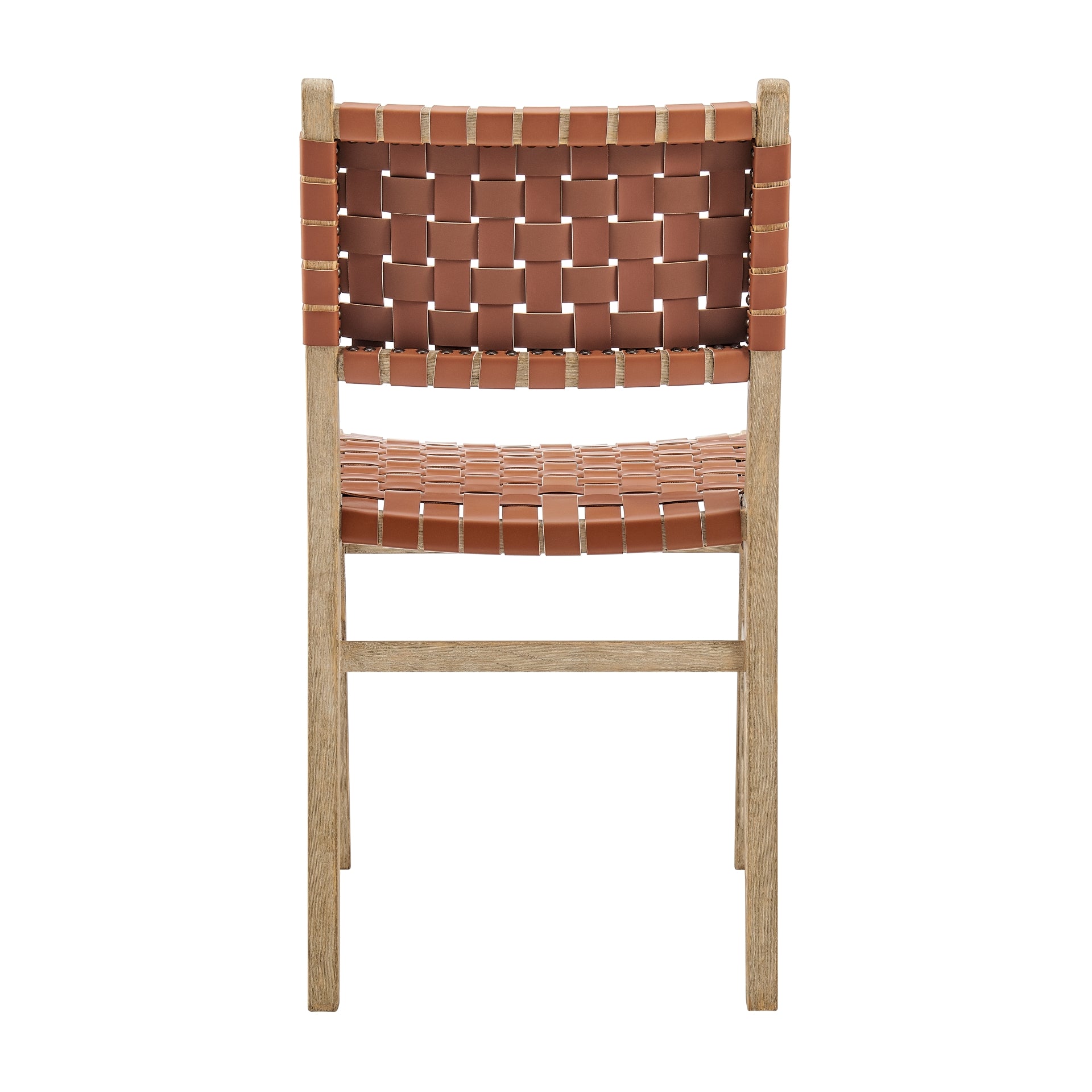 Marco Faux Leather Dining Side Chair Drift Wood Frame (Set of 2) - What A Room