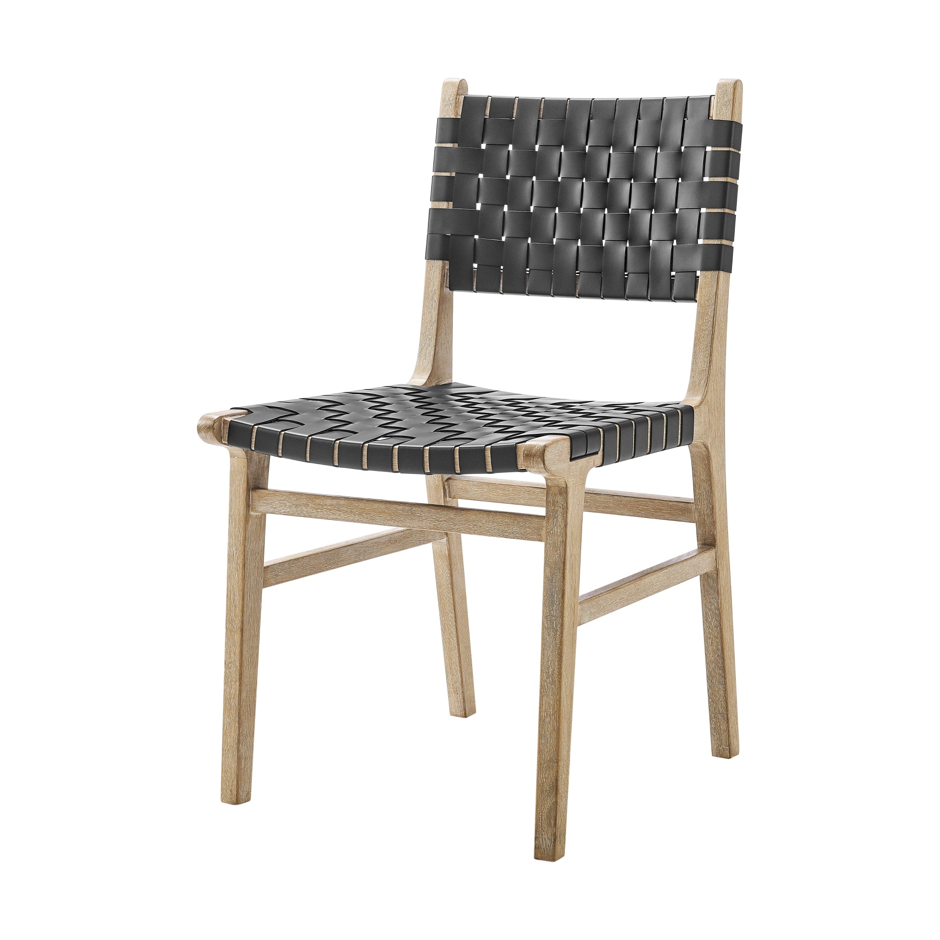 Marco Faux Leather Dining Side Chair Drift Wood Frame (Set of 2) - What A Room
