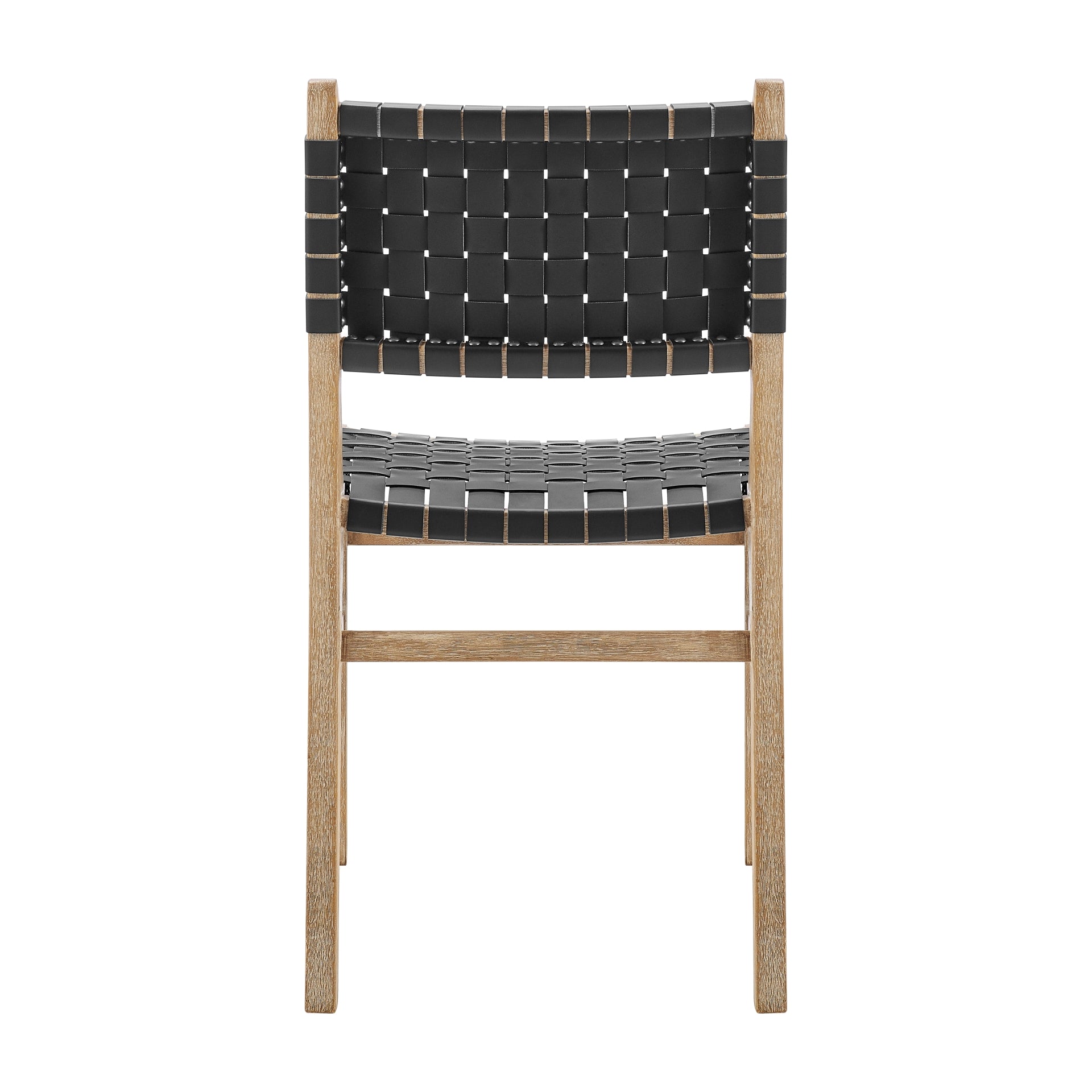 Marco Faux Leather Dining Side Chair Drift Wood Frame (Set of 2) - What A Room