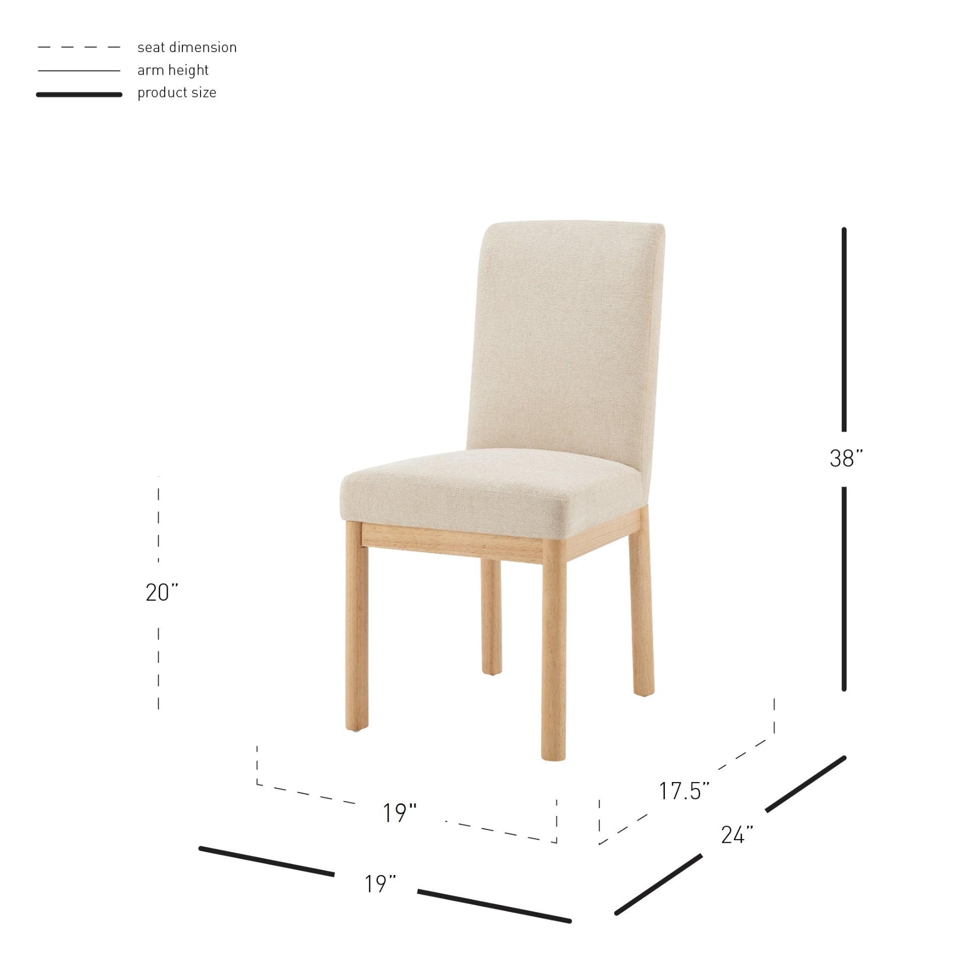 Bloomfield Fabric High-Back Dining Side Chair (Set of 2) - What A Room