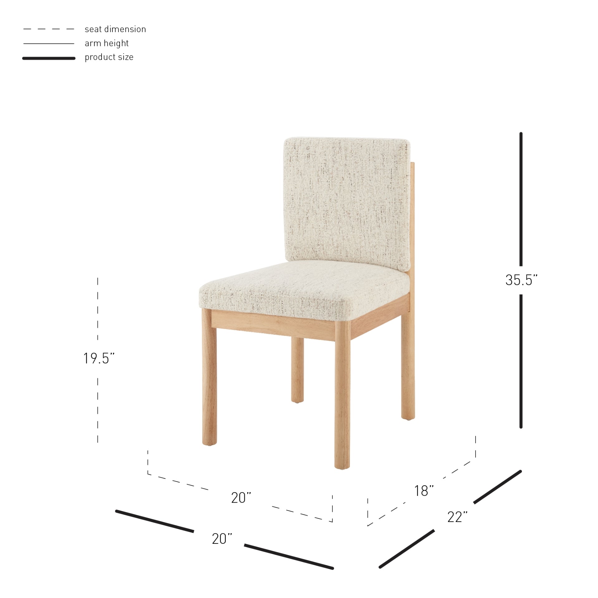 Melvin Fabric Dining Side Chair (Set of 2) - What A Room