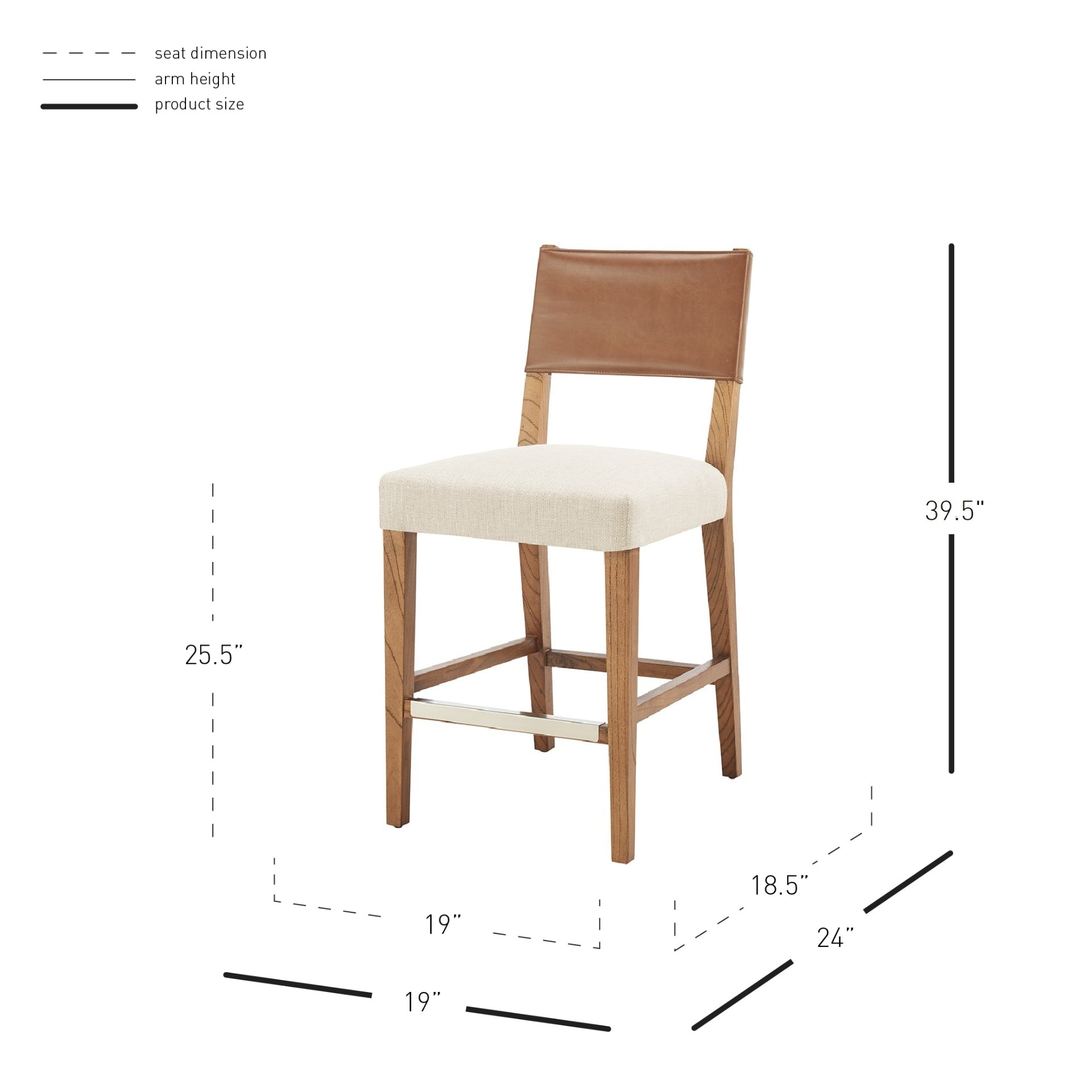 Kylo /Fabric Counter Stool - What A Room
