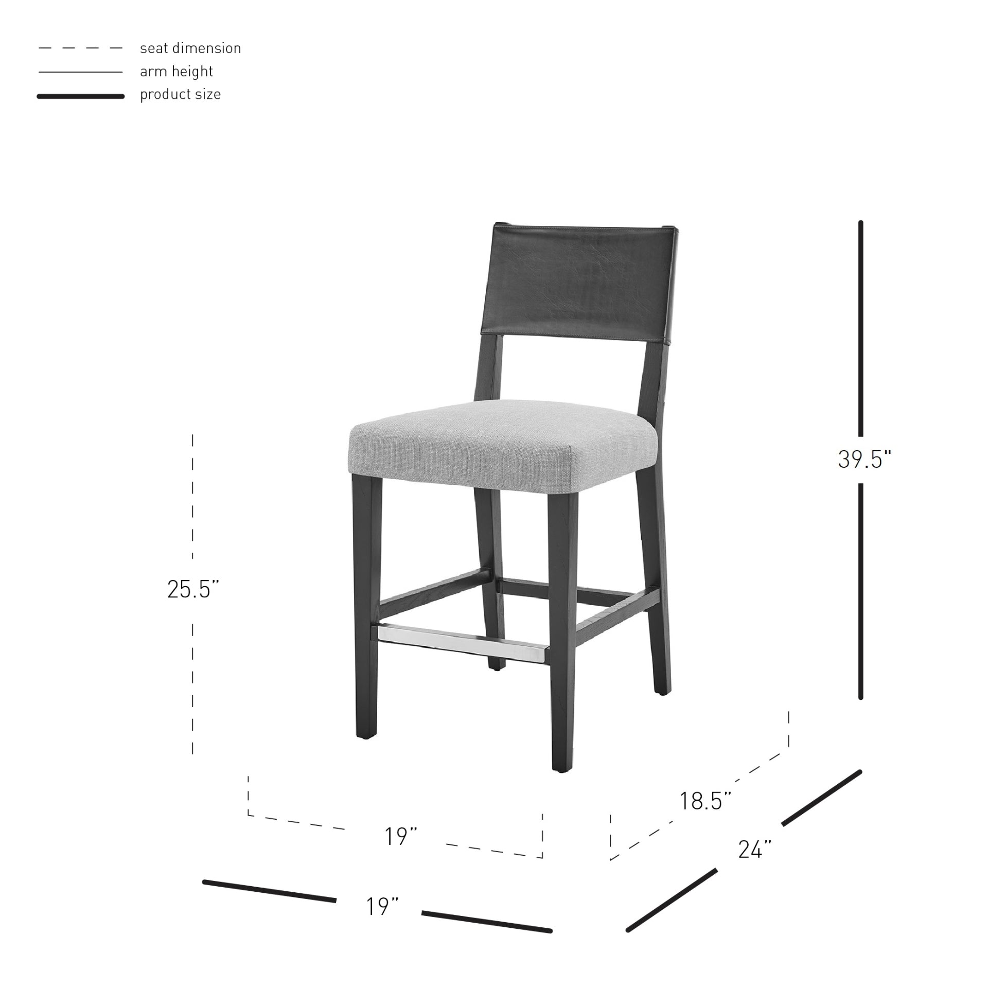 Kylo /Fabric Counter Stool - What A Room