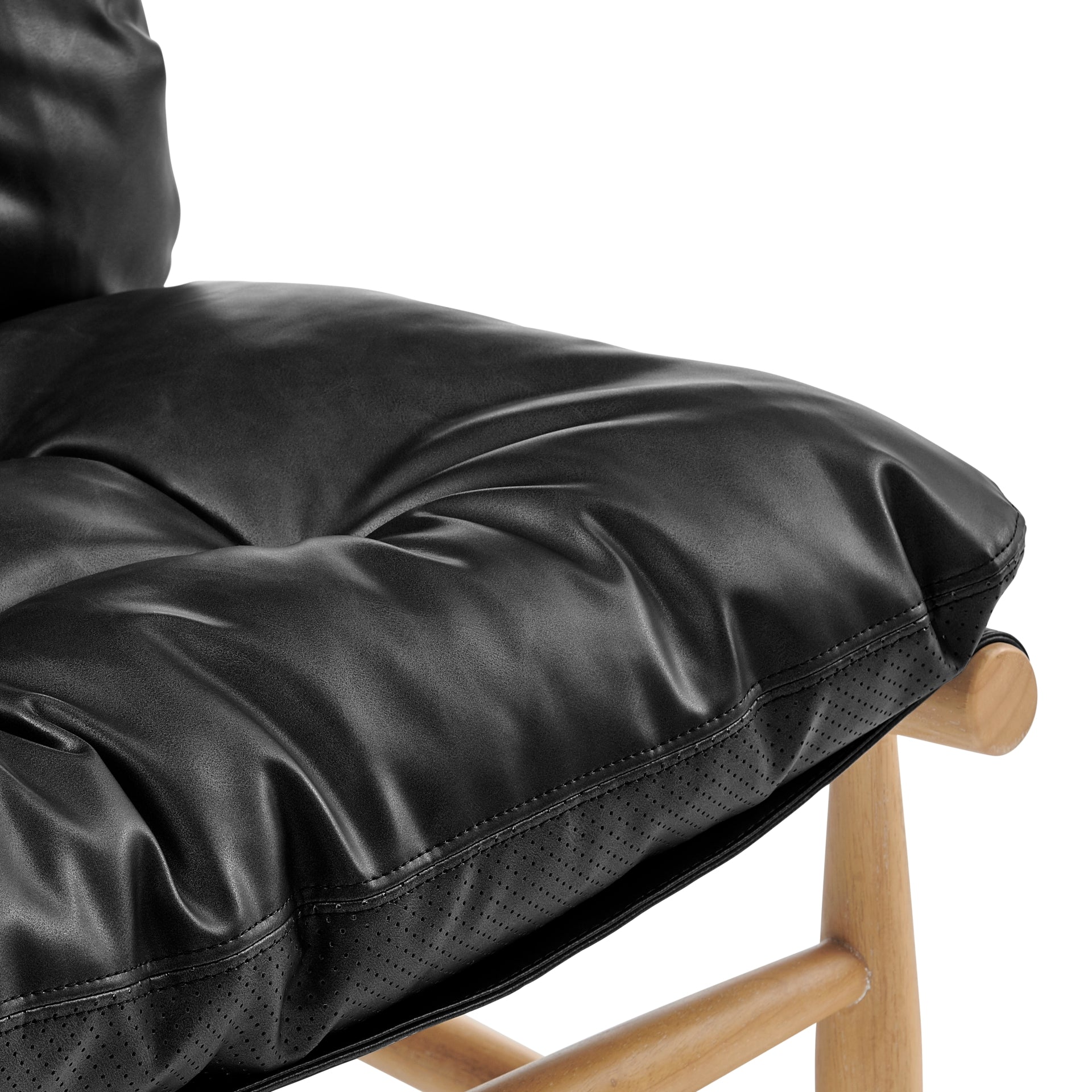 Oswald Faux Leather Tufted Accent Chair - What A Room