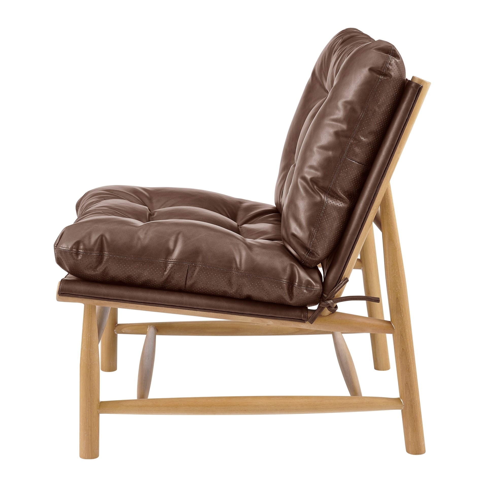 Oswald Faux Leather Tufted Accent Chair - What A Room