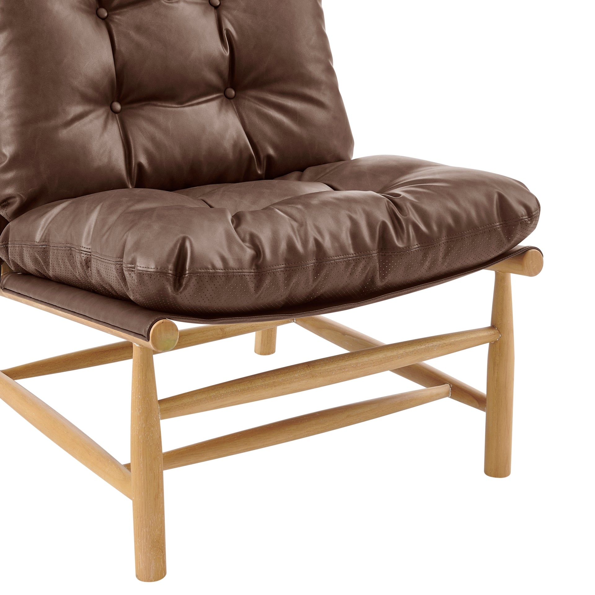 Oswald Faux Leather Tufted Accent Chair - What A Room
