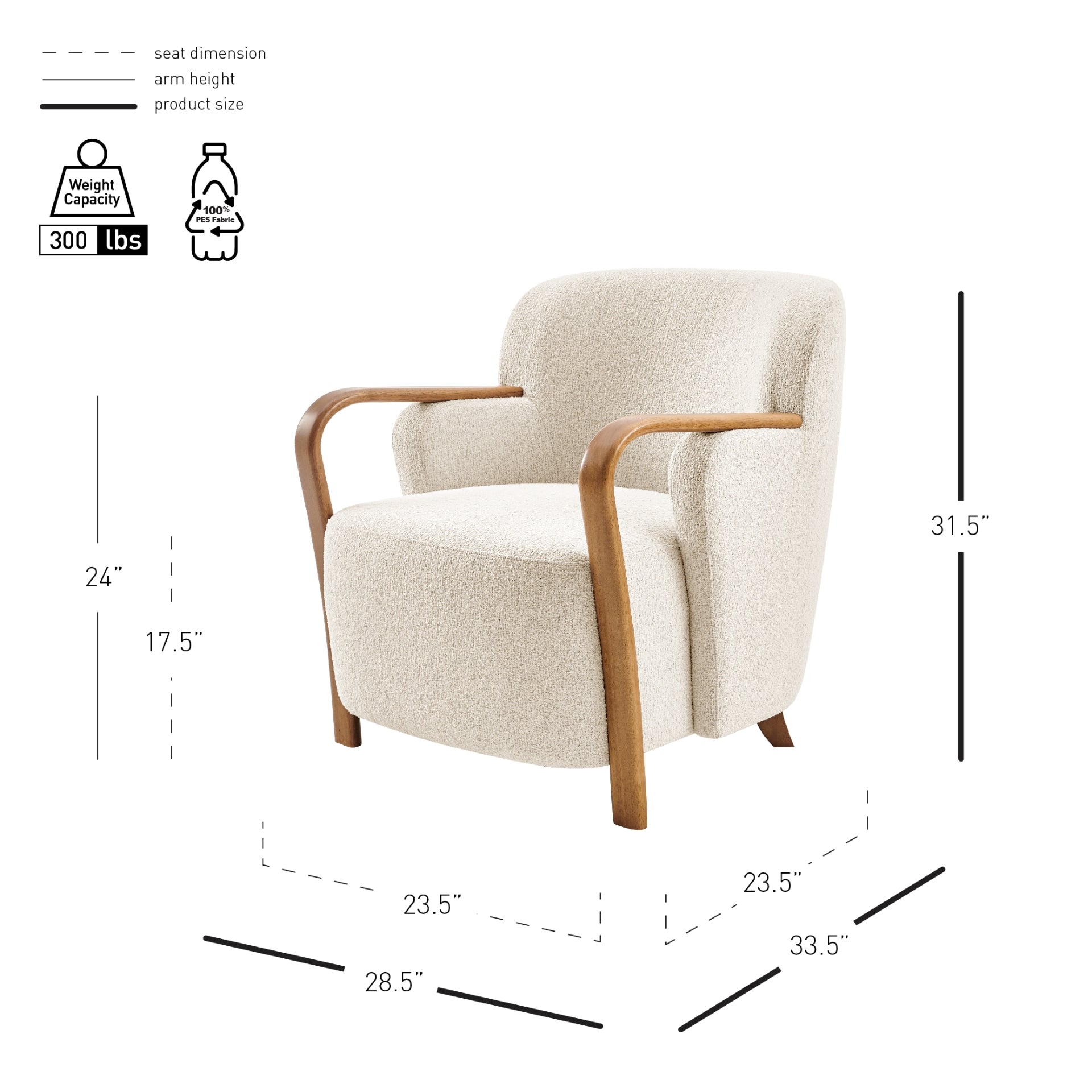 Tania Fabric Accent Arm Chair - What A Room