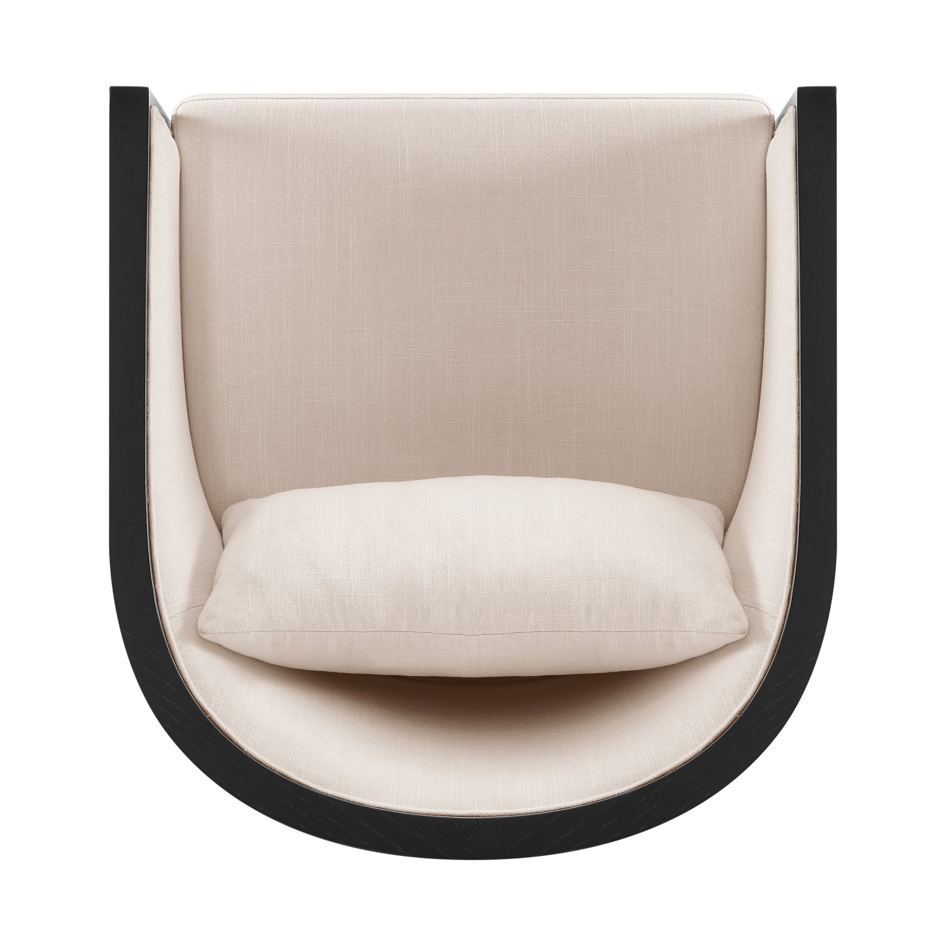 Marilyn Fabric Swivel Accent Arm Chair w/ Rattan Black Frame - What A Room