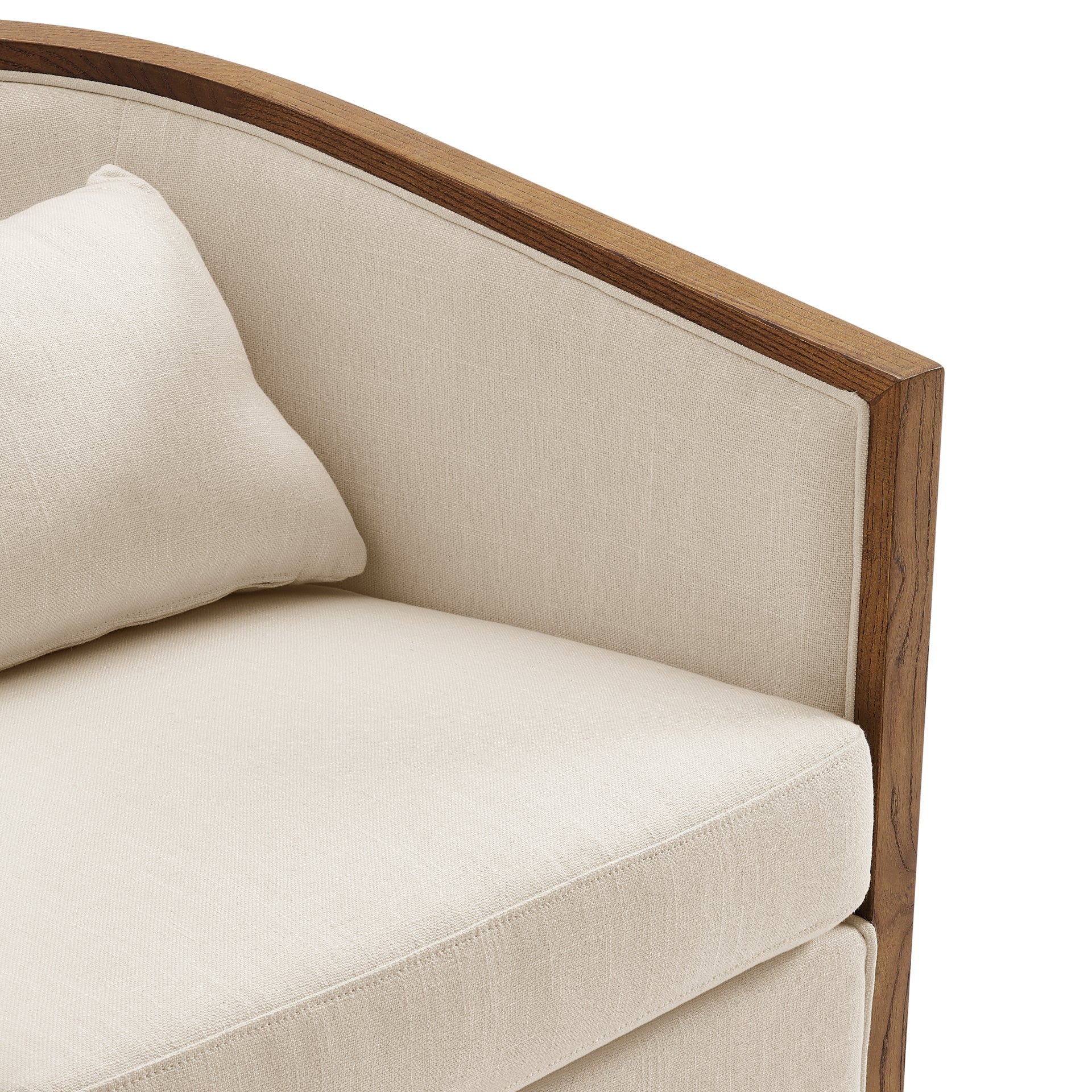 Marilyn Fabric Swivel Accent Arm Chair w/ Rattan Black Frame - What A Room