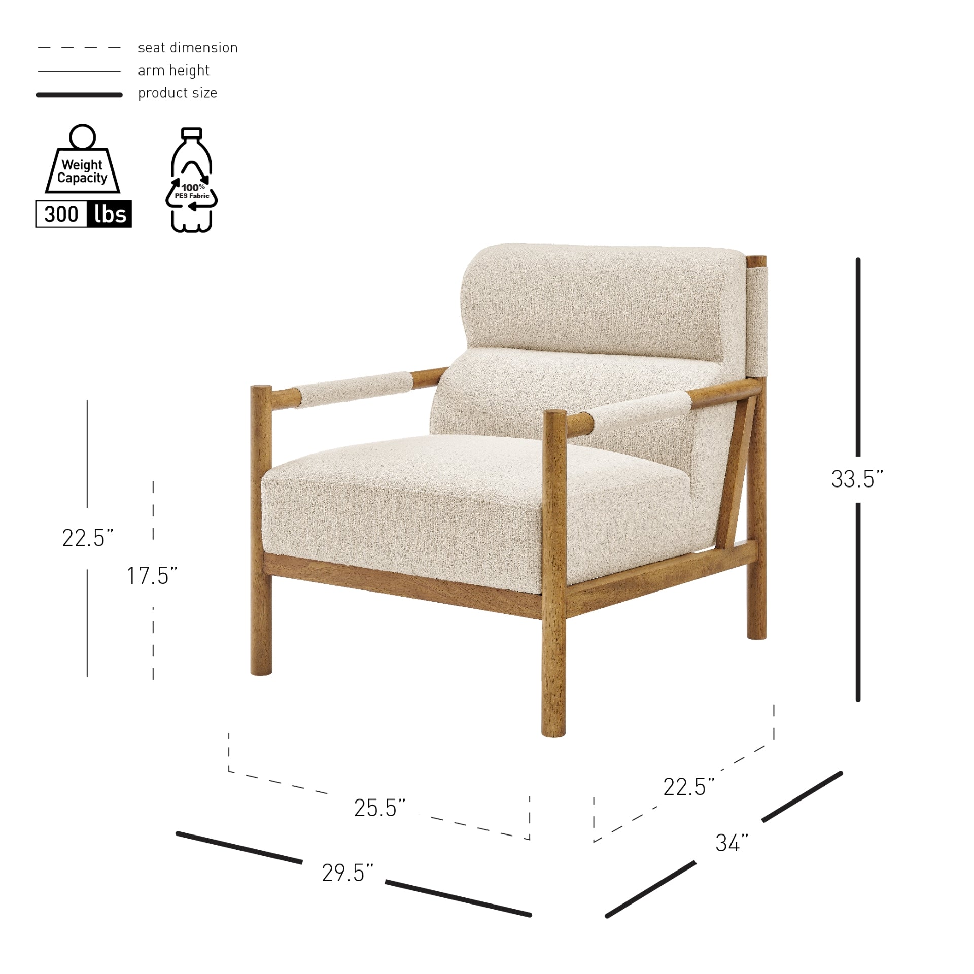 Olsen Fabric Accent Arm Chair - What A Room