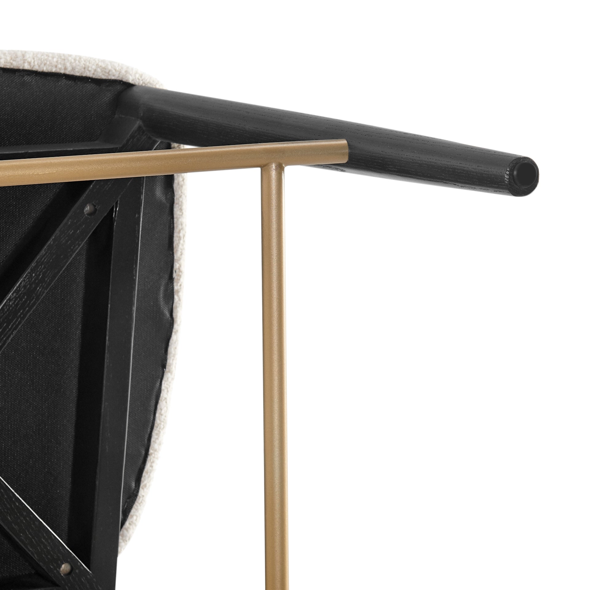 Verna Boucle Counter Stool Black Frame - What A Room
