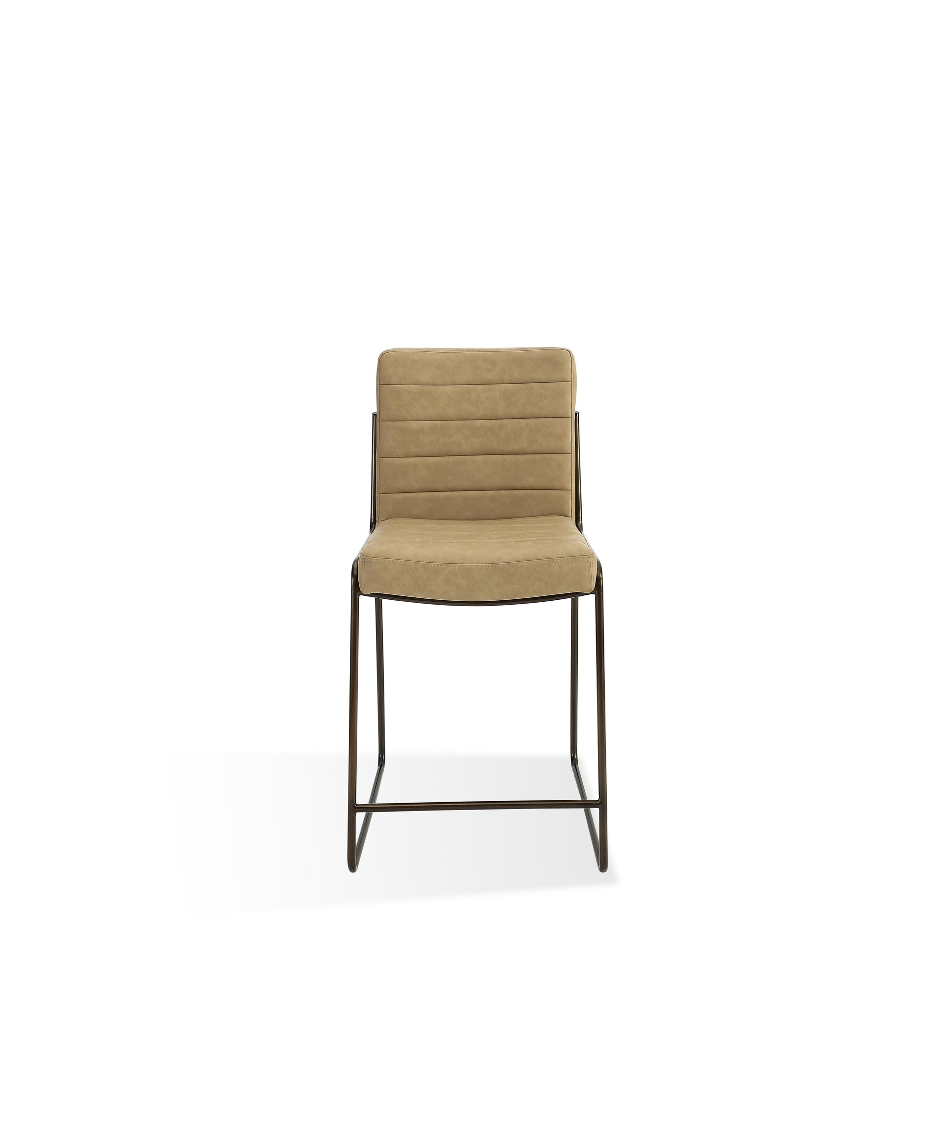 Madison Metal Frame Counter Stool in Honey Synthetic Leather - What A Room