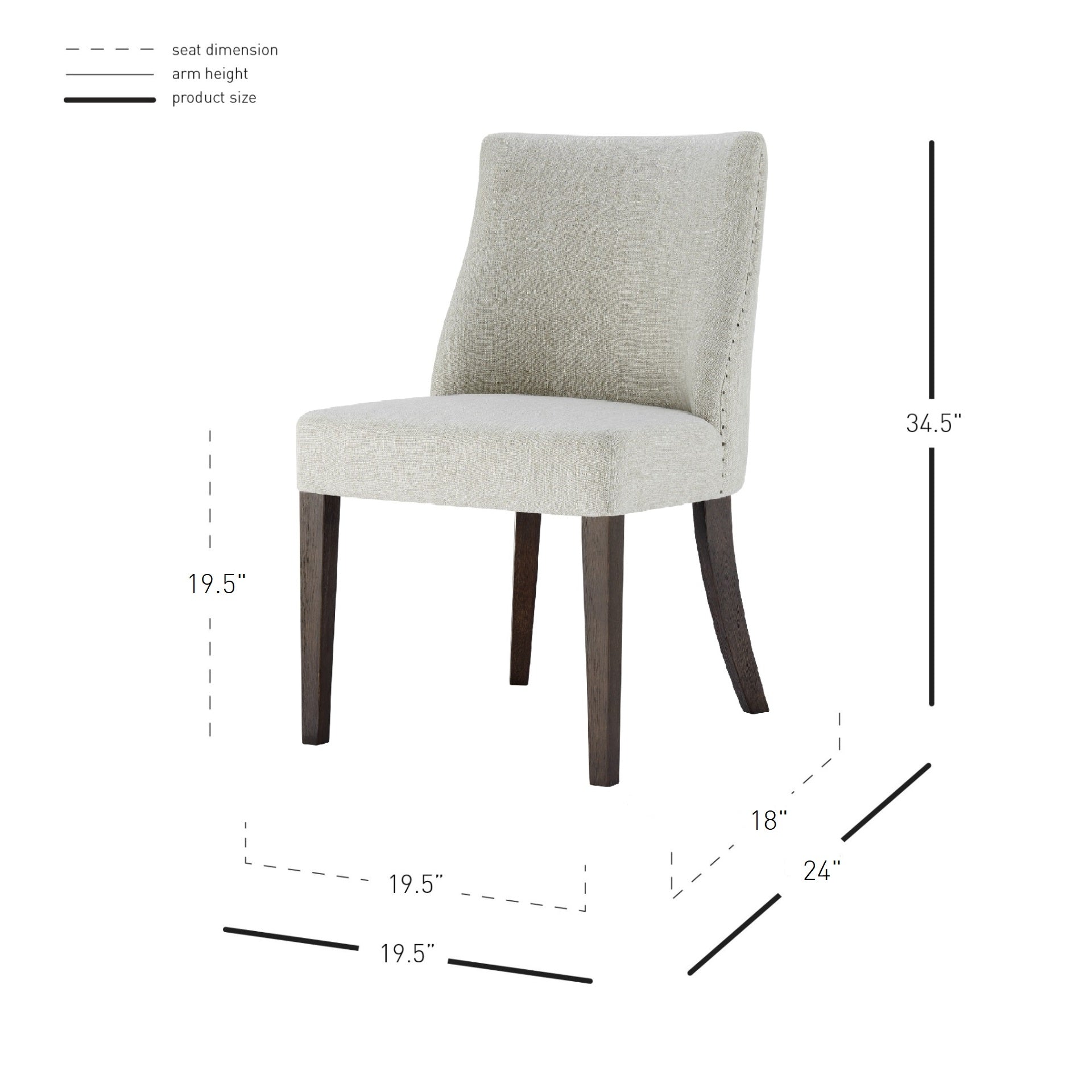 New Paris Fabric Dining Side Chair (Set of 2) - What A Room